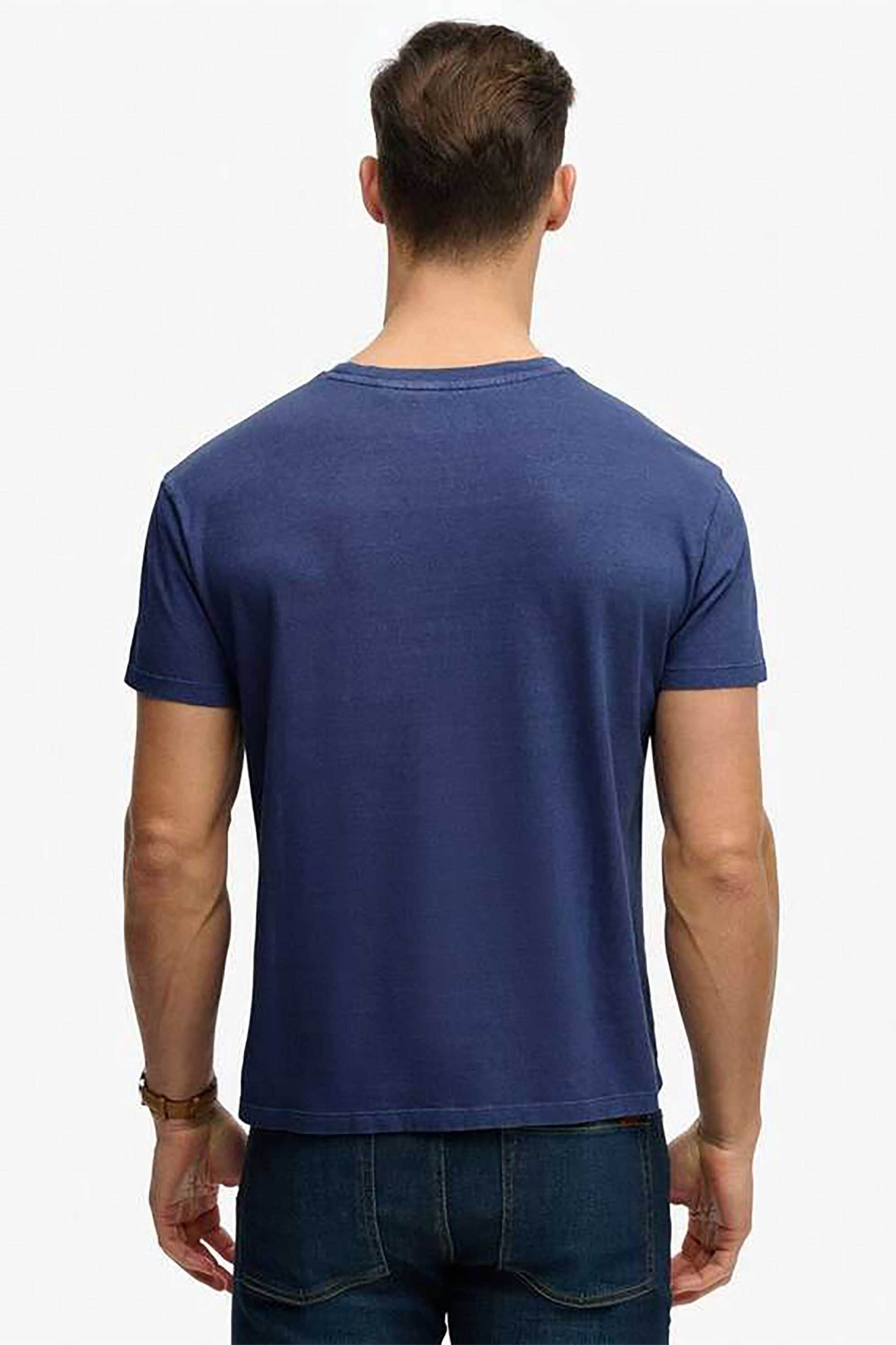 Superdry Ανδρικό T-Shirt με Τσέπη Και Κεντημένο Λογότυπο Relaxed Fit Classic Pocket - M1012371A Μπλε