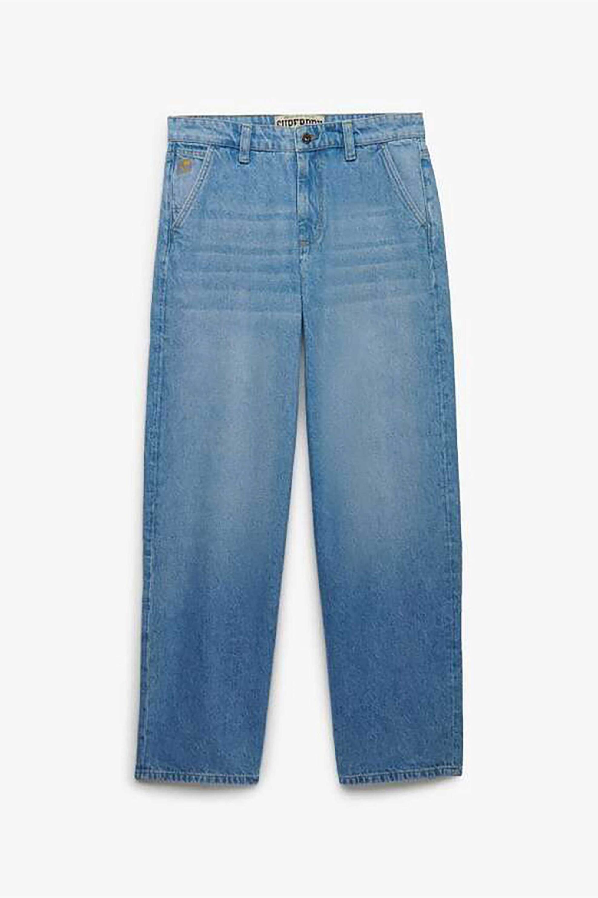 Superdry ανδρικό τζιν παντελόνι πεντάτσεπο Baggy Fit "Oversized Rigid Washed" - M7011450A Denim Blue