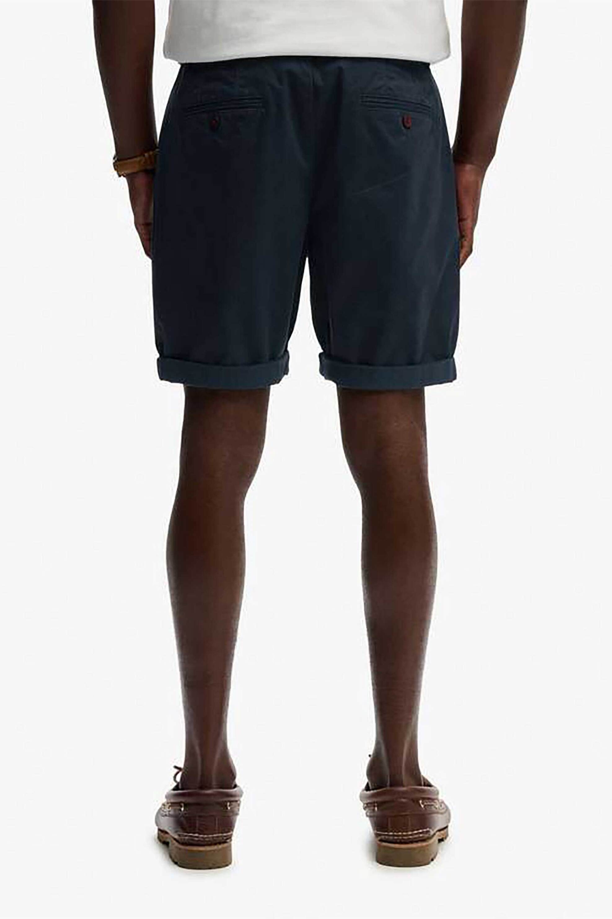 Superdry ανδρική βερμούδα chino Slim Fit "Premium" - M7110486A Μπλε Σκούρο φωτογραφία
