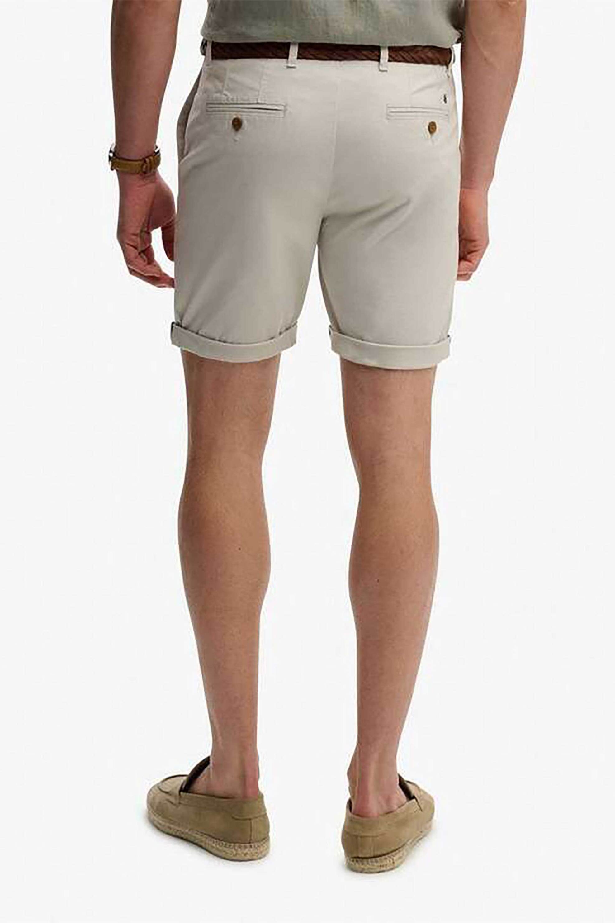 Superdry Ανδρική Βερμούδα Chino Slim Fit Premium - M7110486A Εκρού
