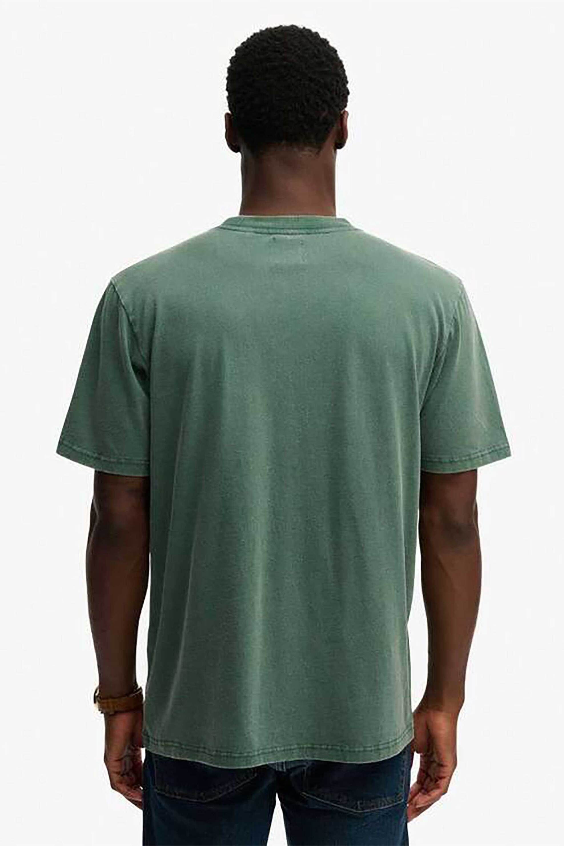 Superdry Ανδρικό T-Shirt με Print Loose Fit Roadside Trade - M1012360A Πράσινο