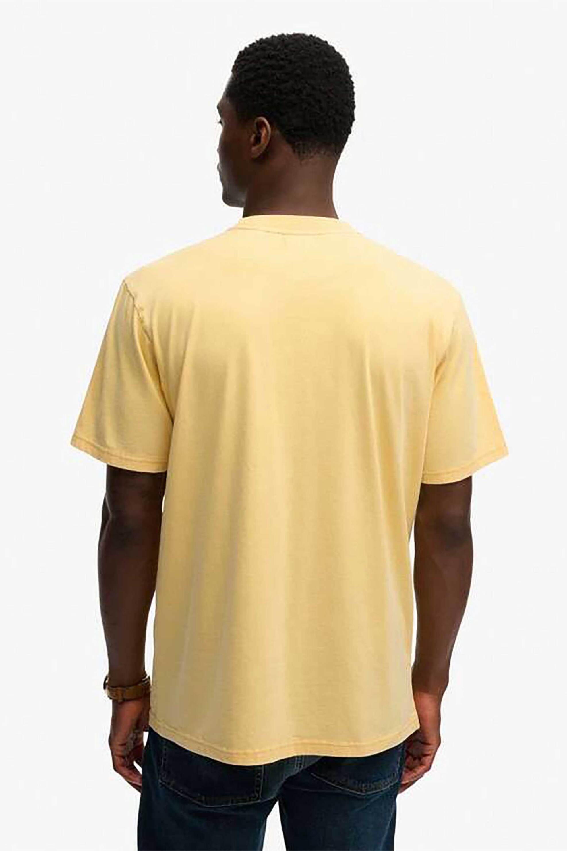 Superdry Ανδρικό T-Shirt με Print Loose Fit Roadside Trade - M1012360A Κίτρινο