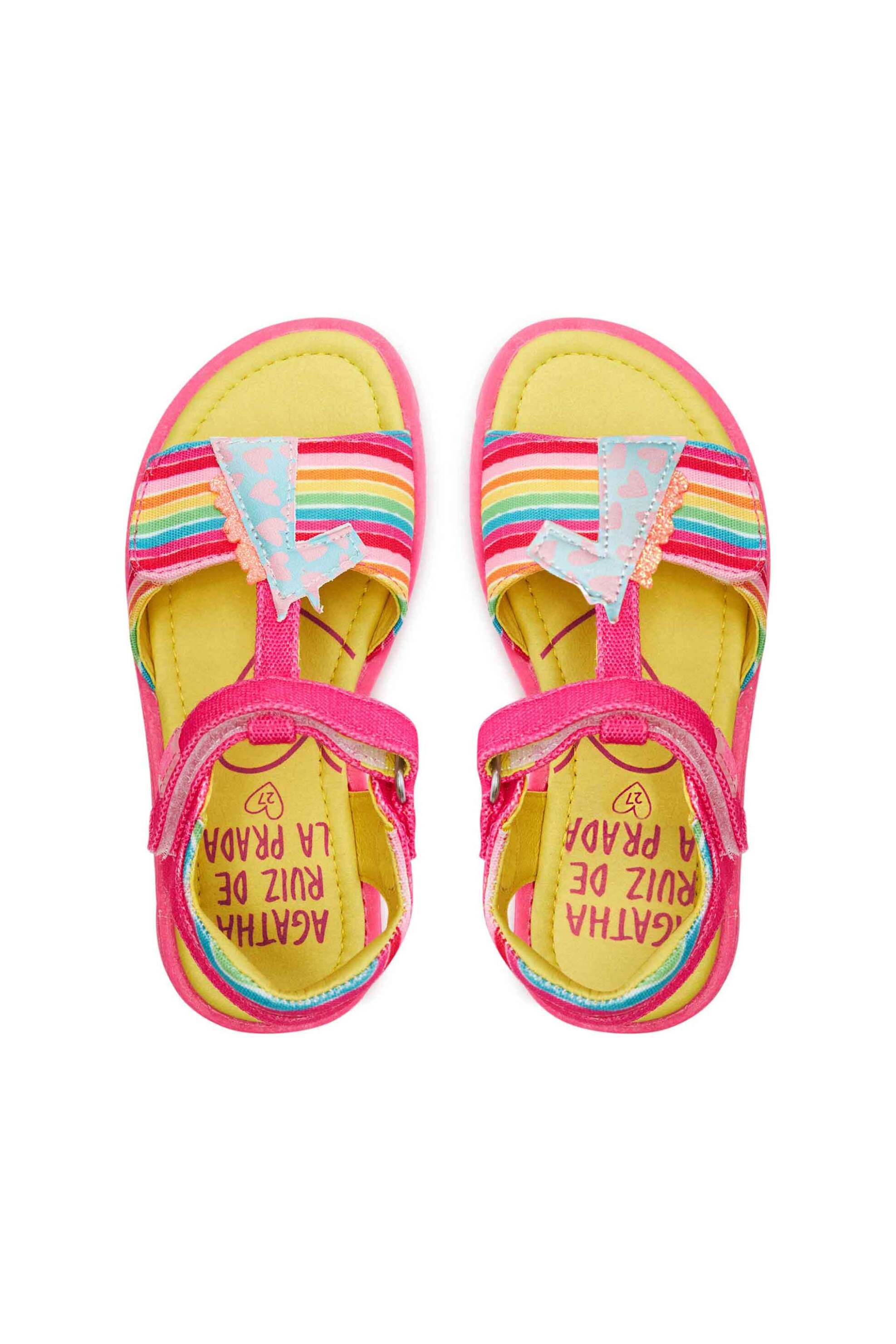 Agatha Ruiz De La Prada παιδικά σανδάλια με πολύχρωμο σχέδιο - 242973 Φούξια φωτογραφία