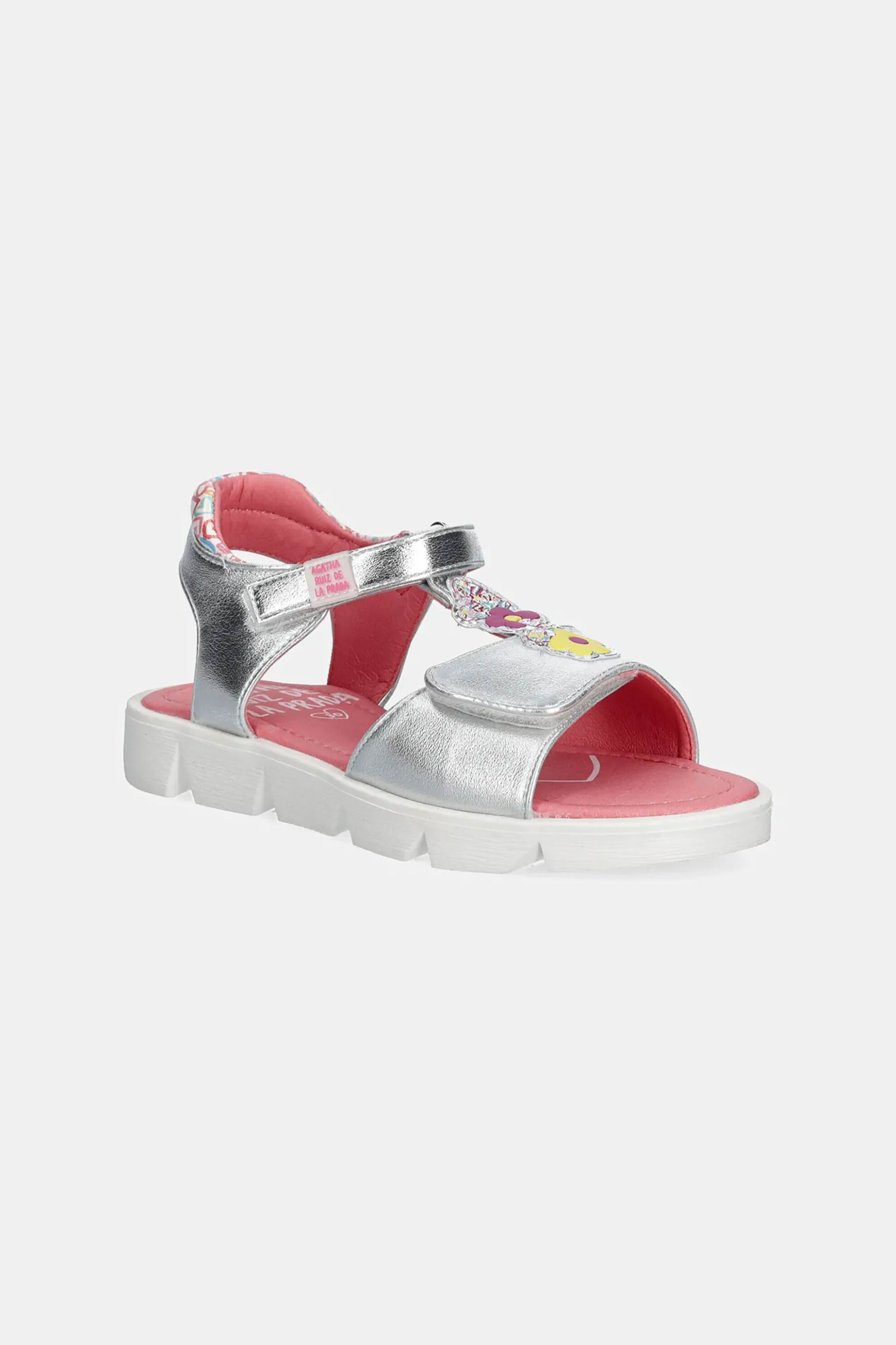 Agatha Ruiz De La Prada παιδικά σανδάλια μεταλλιζέ - 252925 Ασημί φωτογραφία