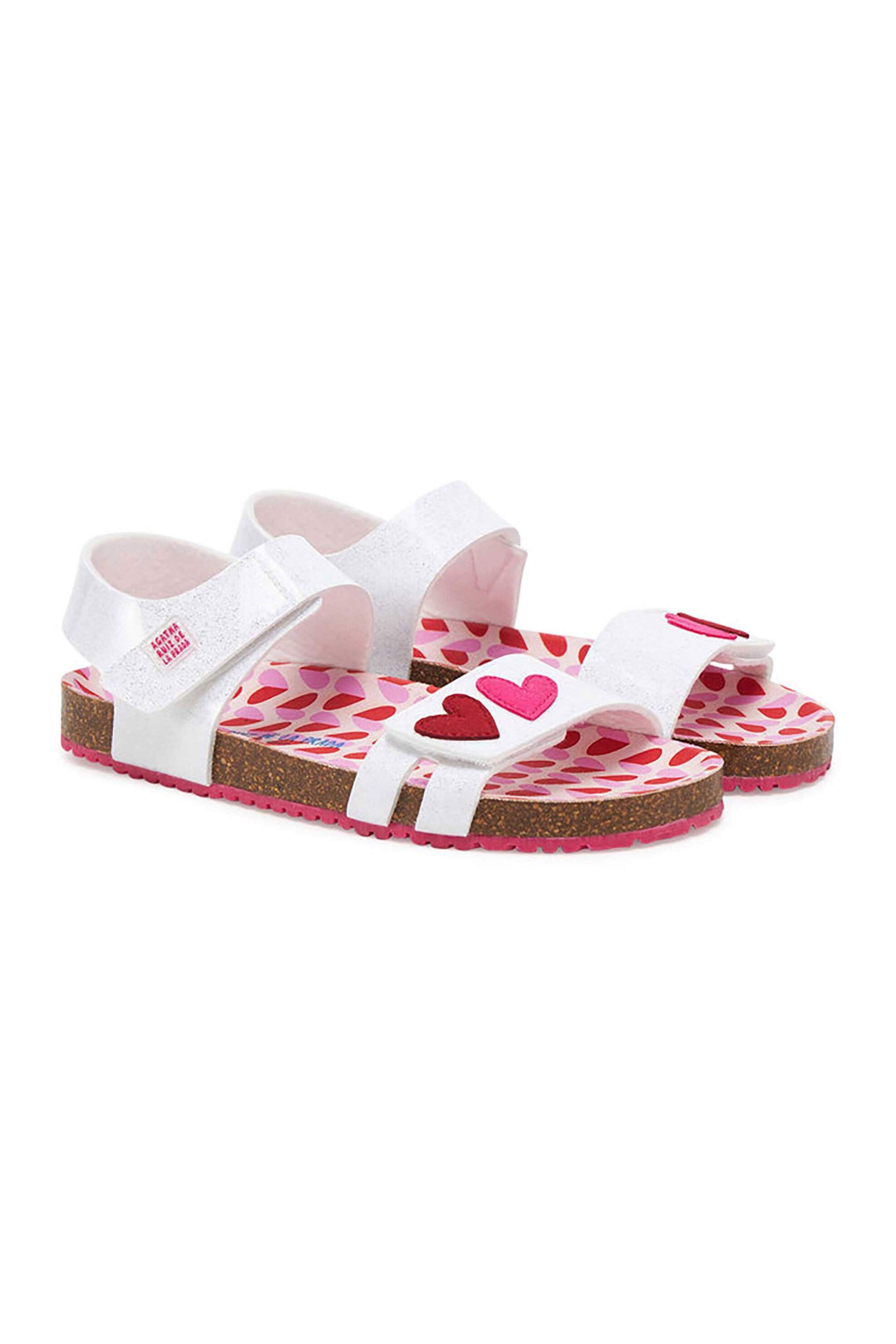 Agatha Ruiz De La Prada παιδικά σανδάλια με hearts print (28-32) - 252940 Φούξια φωτογραφία
