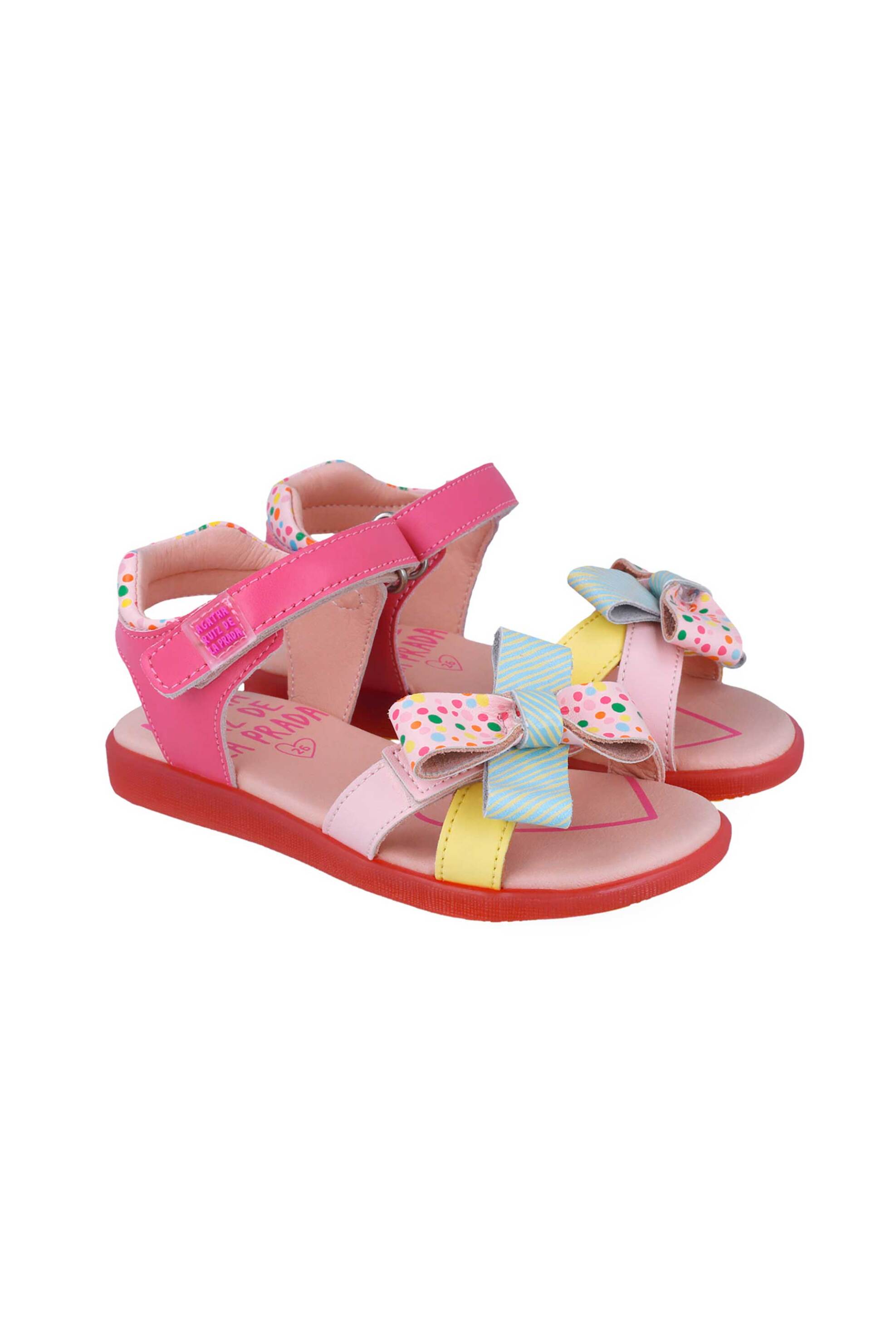 Agatha Ruiz De La Prada παιδικά δερμάτινα πέδιλα (28-34) - 252962-1 Φούξια φωτογραφία
