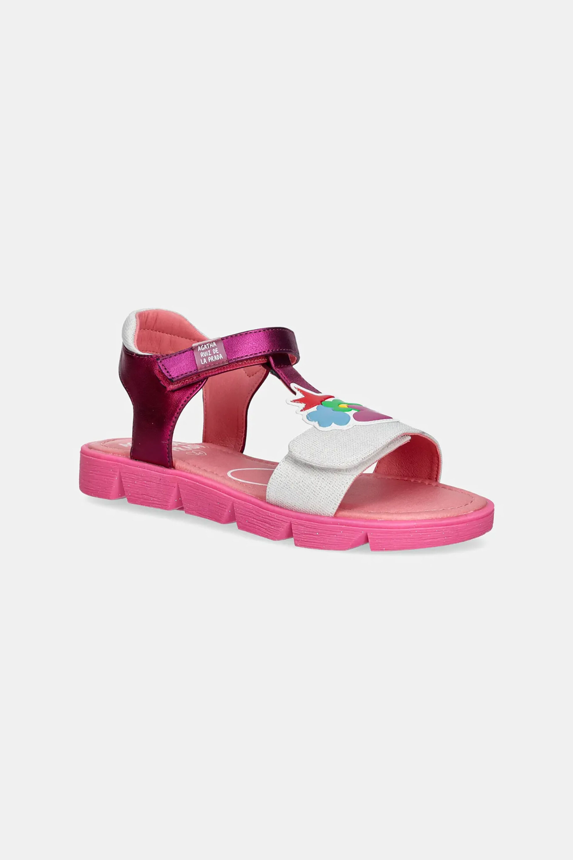 Agatha Ruiz De La Prada παιδικά σανδάλια με hearts print (28-34) - 252971 Ροζ φωτογραφία