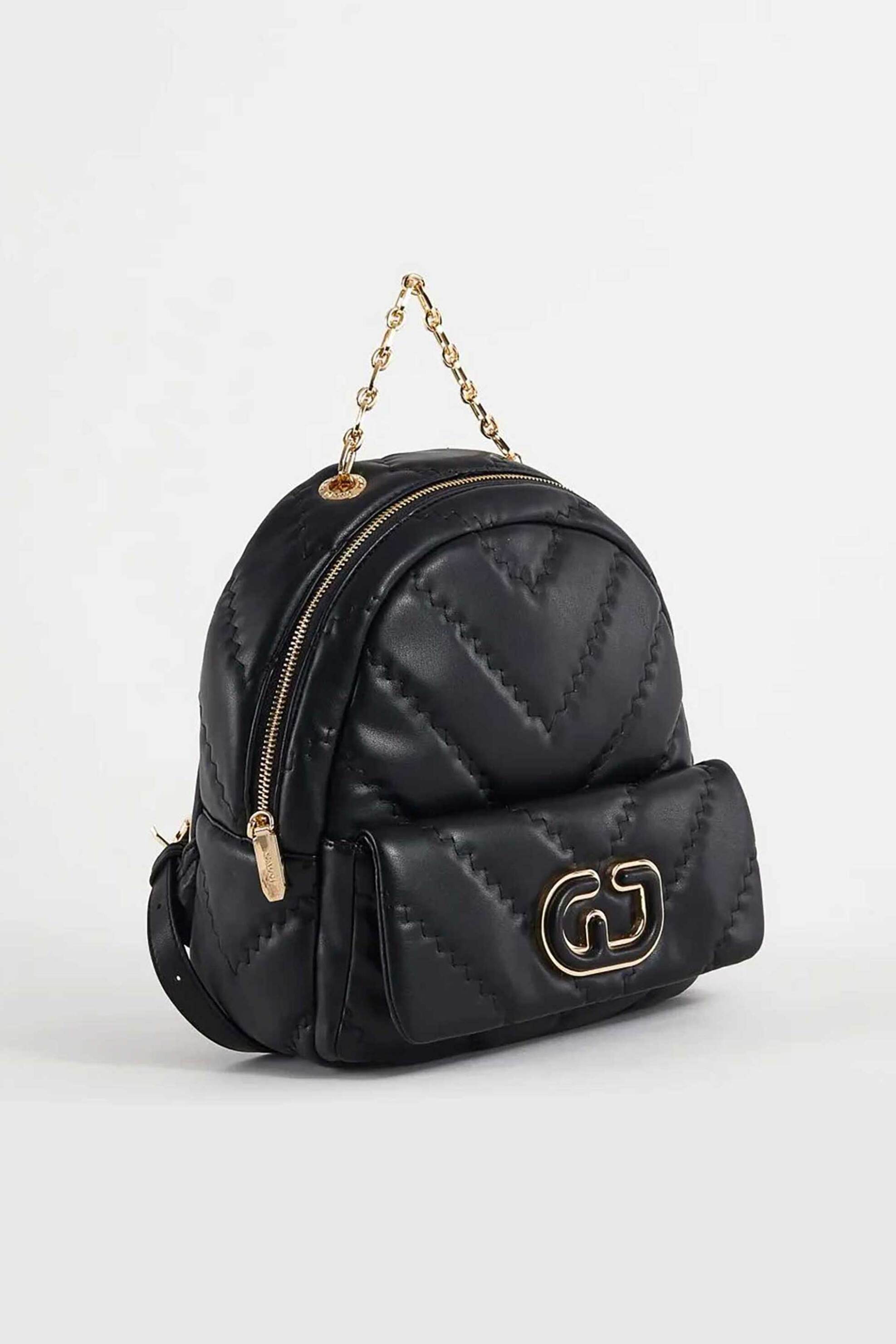 Gaudi γυναικείο backpack faux leather με καπιτονέ σχέδιο και ανάγλυφο GJ - V4AI-11821 Μαύρο φωτογραφία