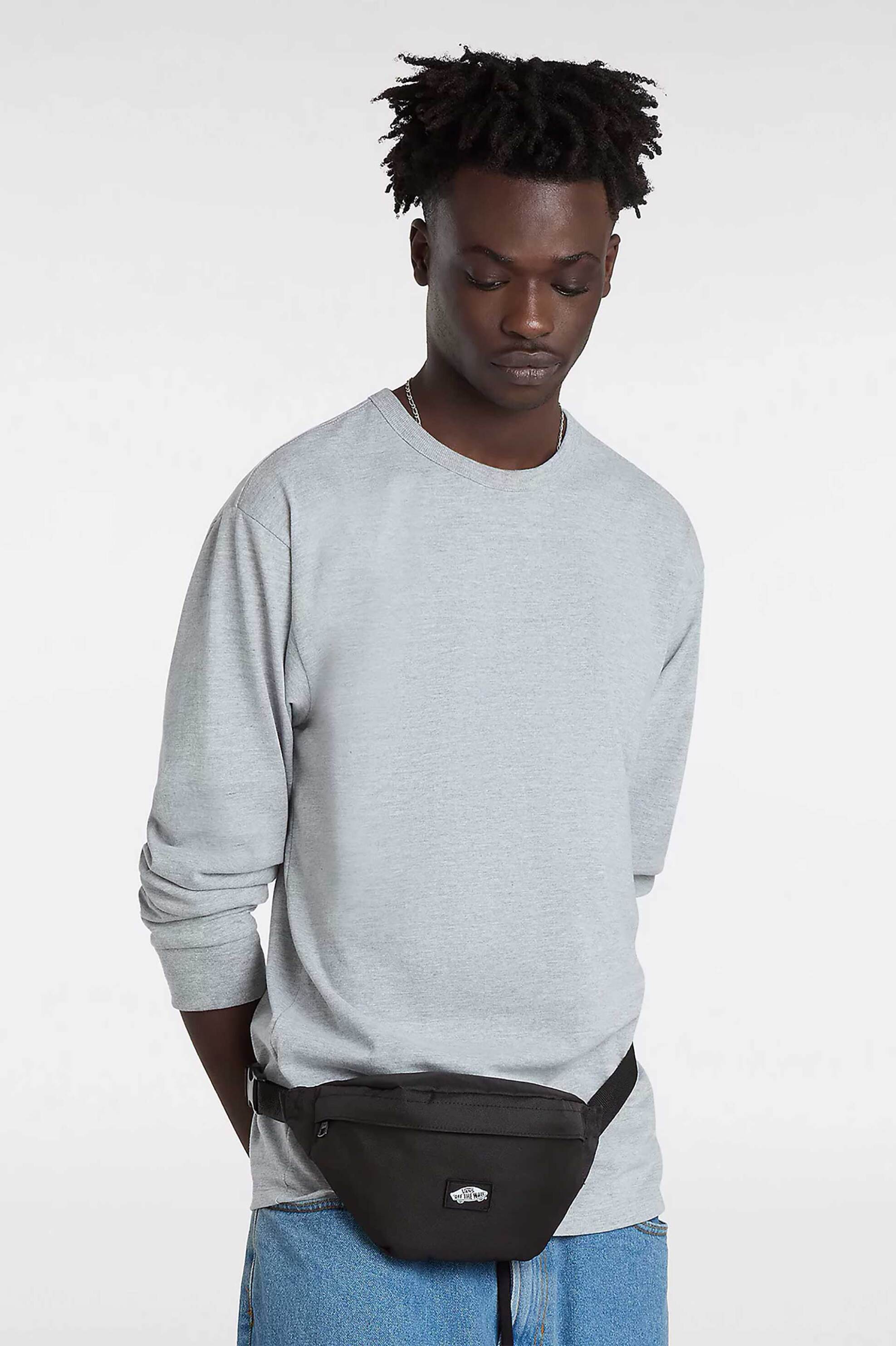 Vans ανδρικό τσαντάκι μέσης μονόχρωμο με logo patch "Traveler" - VN000HE6BLK1 Μαύρο φωτογραφία