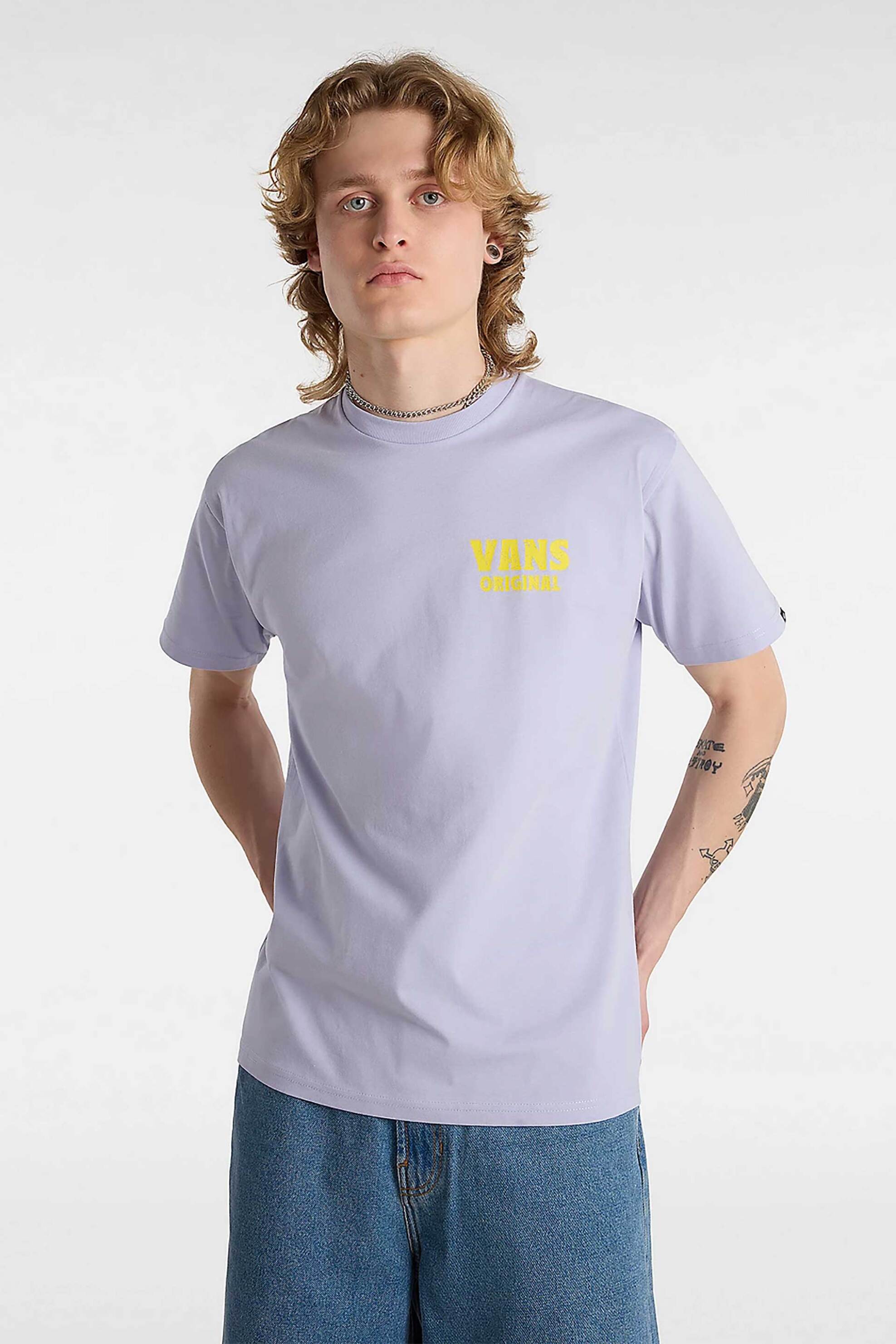 Ανδρική Μόδα > Ανδρικά Ρούχα > Ανδρικές Μπλούζες > Ανδρικά T-Shirts Vans ανδρικό T-shirt με print "Wave Cheers" - VN000KB8CR21 Λιλά