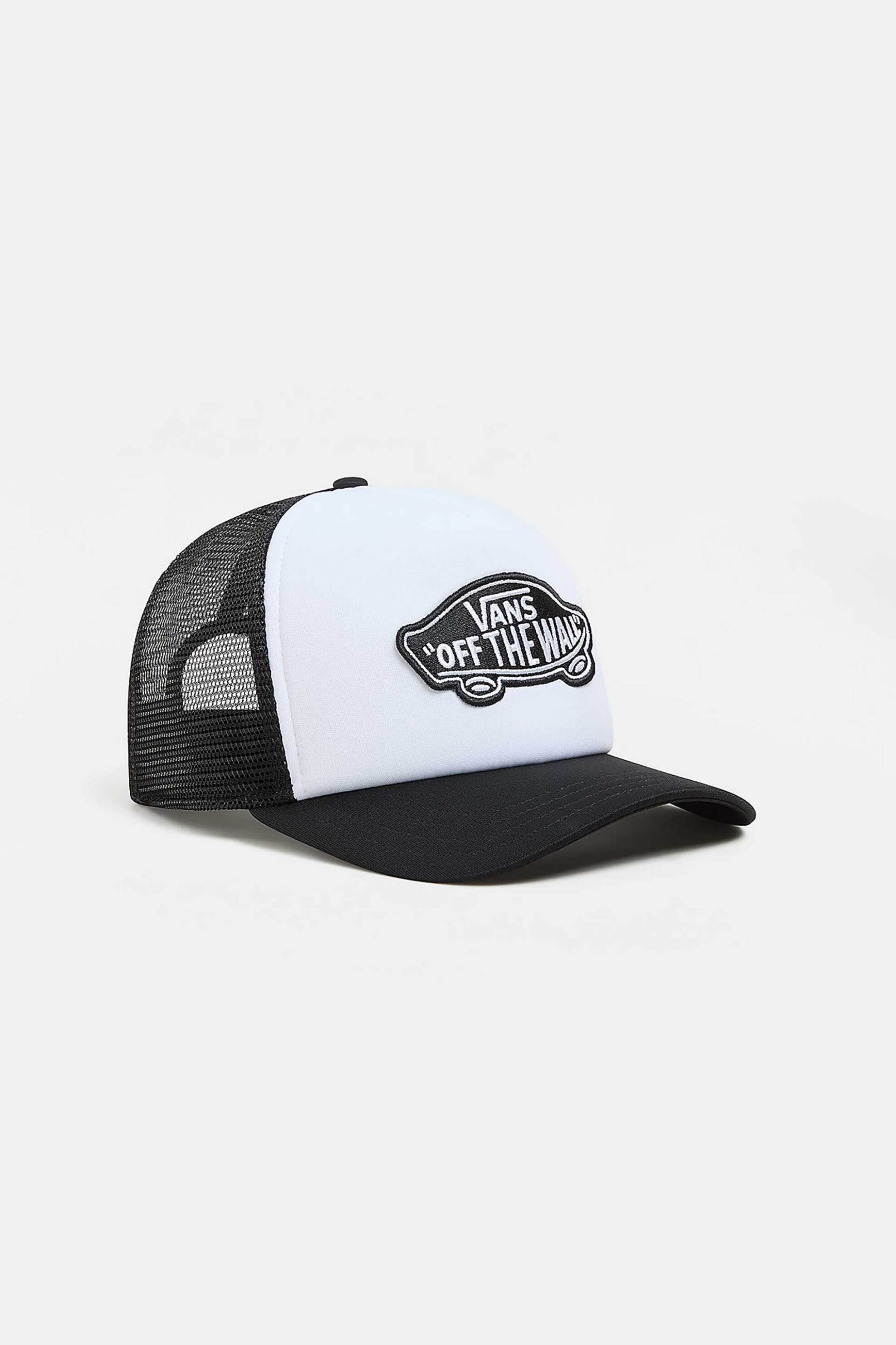 VANS Vans ανδρικό καπέλο με logo patch "Classic Patch Curved Bill Trucker" - VN00066XY281 Ασπρόμαυρο
