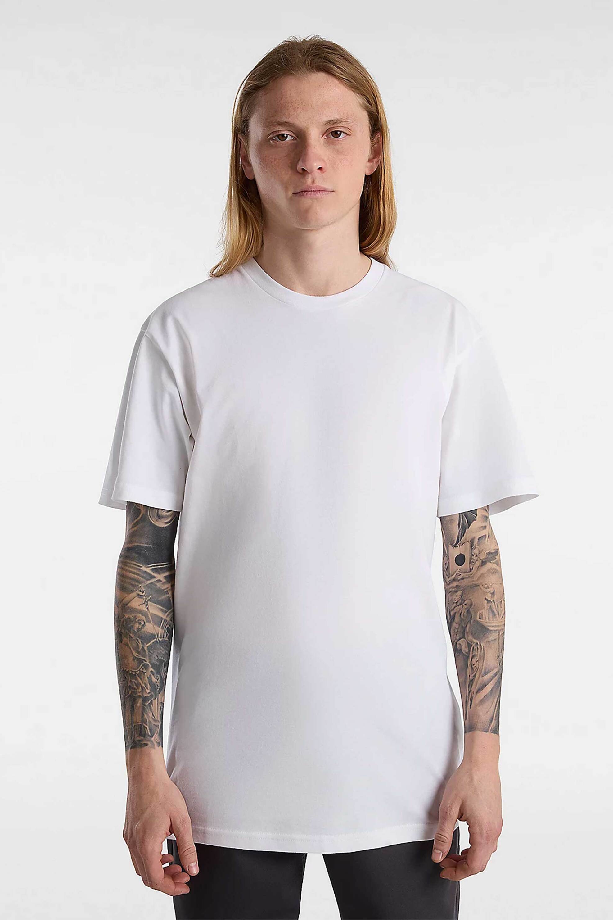 VANS Vans σετ ανδρικά μονόχρωμα T-shirts "Basic" (3 τεμάχια) - VN000KHDWHT1 Λευκό