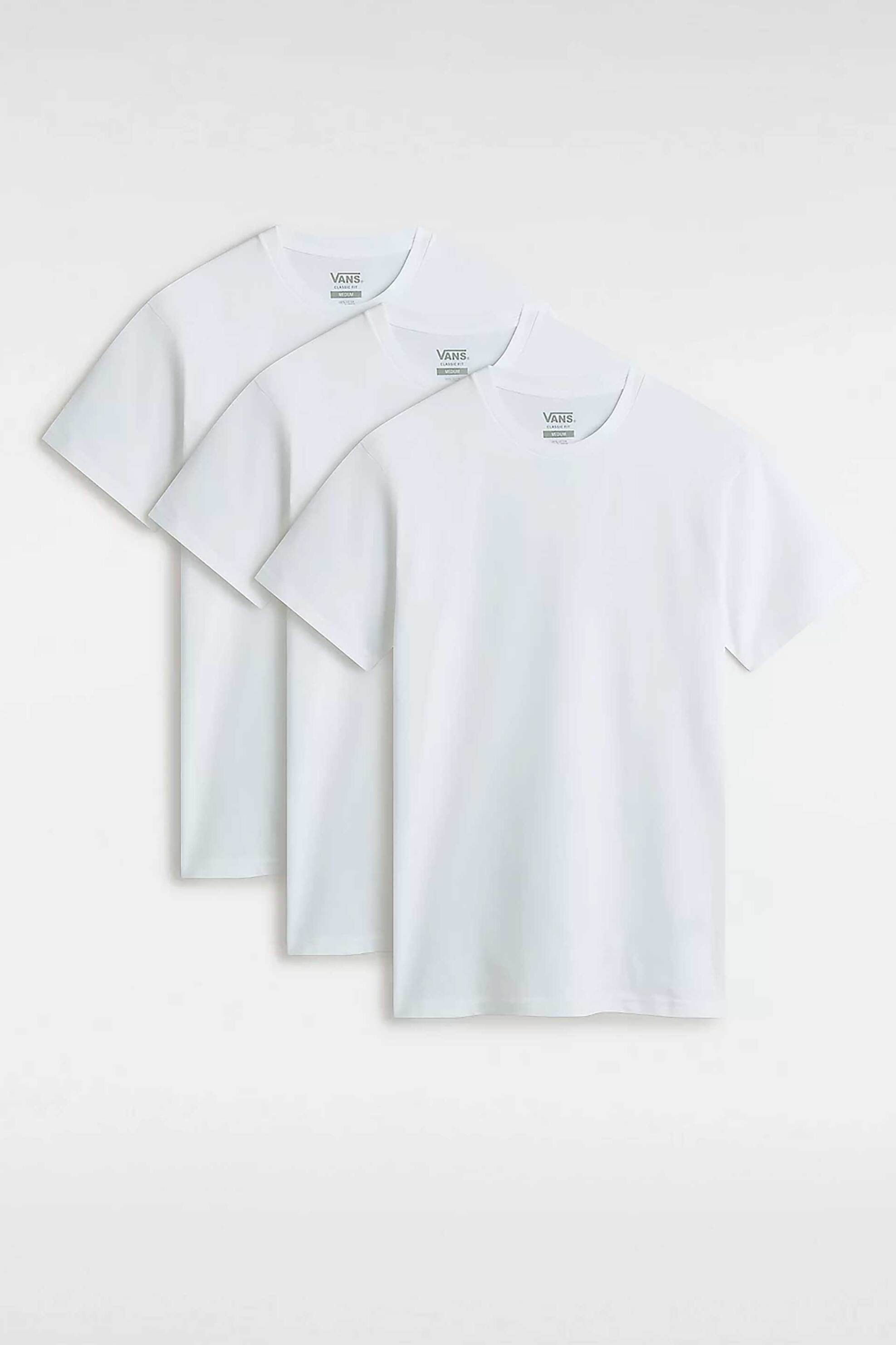 Vans σετ ανδρικά μονόχρωμα T-shirts "Basic" (3 τεμάχια) - VN000KHDWHT1 Λευκό φωτογραφία