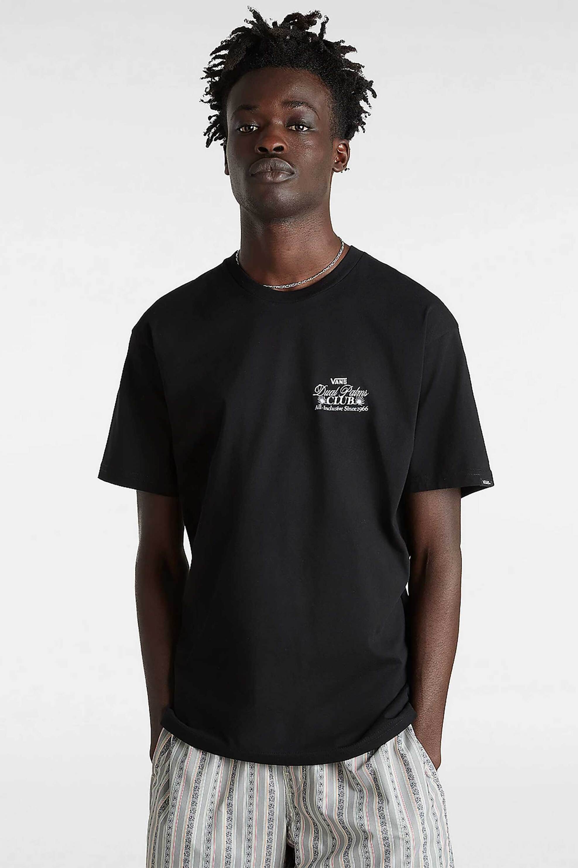Ανδρική Μόδα > Ανδρικά Ρούχα > Ανδρικές Μπλούζες > Ανδρικά T-Shirts Vans ανδρικό T-shirt με print "Dual Palms Club" - VN000G5MBLK1 Μαύρο