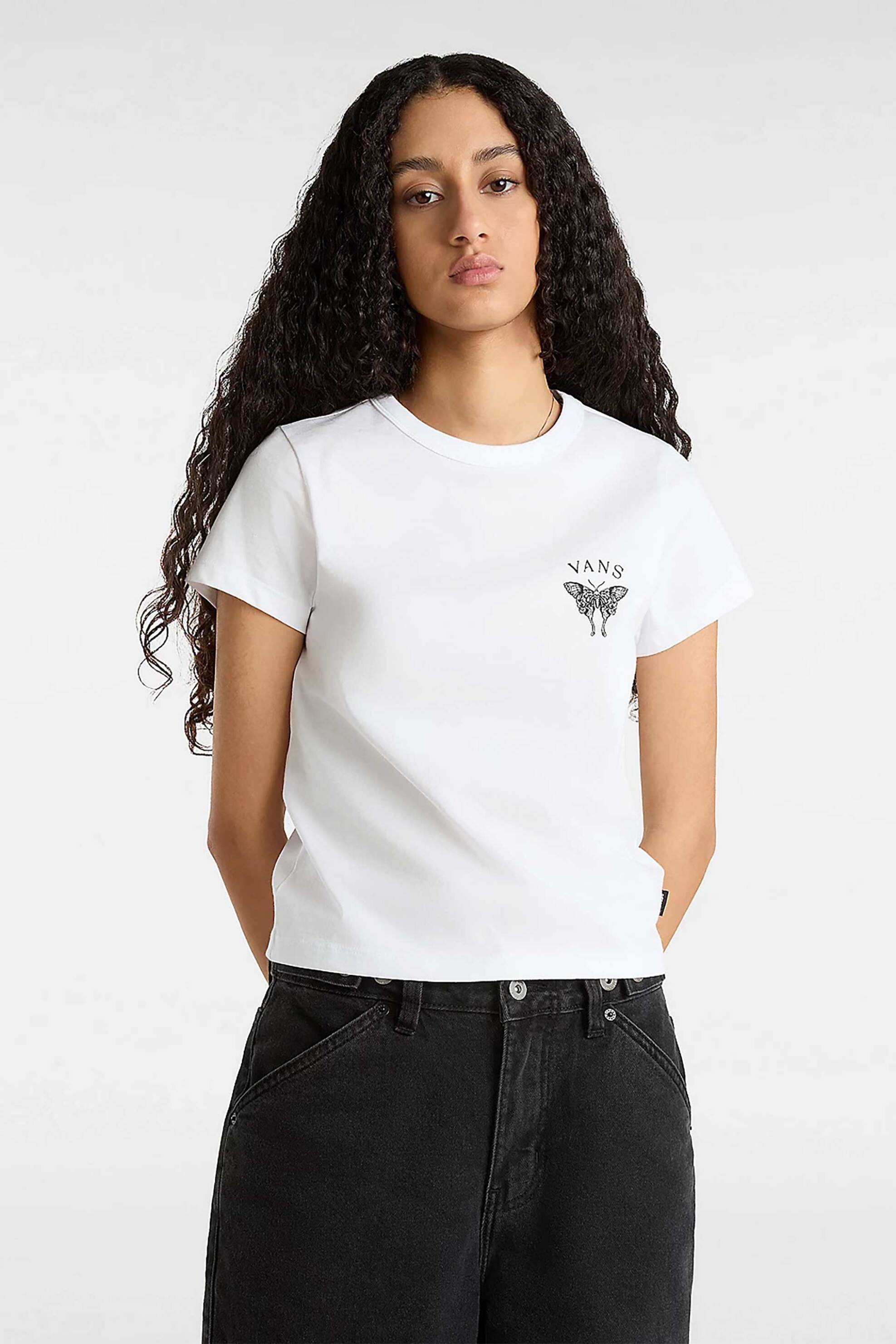 Γυναικεία Ρούχα & Αξεσουάρ > Γυναικεία Ρούχα > Γυναικεία Τοπ > Γυναικεία T-Shirts Vans γυναικείο T-shirt με print "Catchers Club" - VN000GJ3WHT1 Λευκό