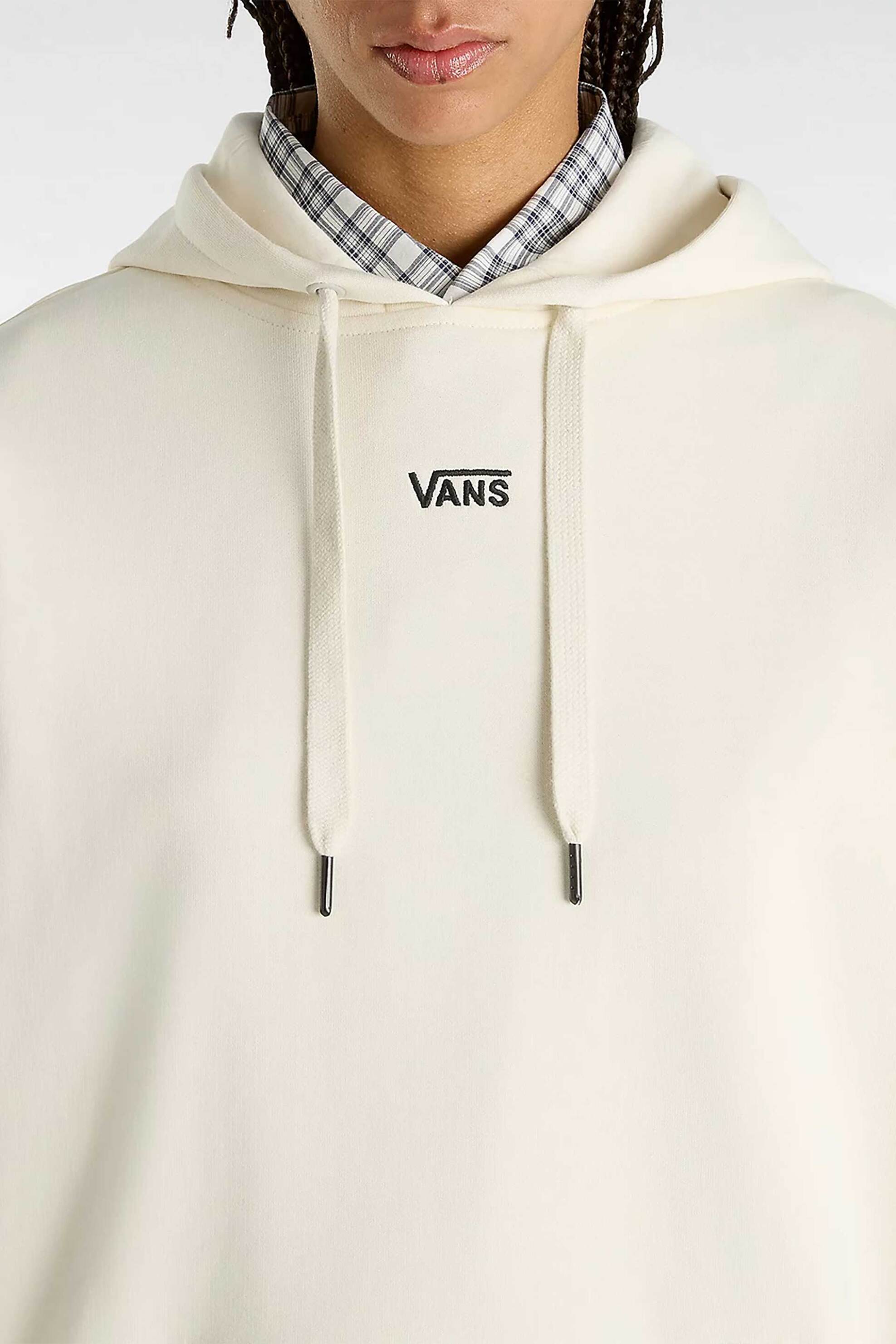 Vans γυναικείο φούτερ με κουκούλα και κεντημένο λογότυπο "Flying V" - VN0A7RMDDJR1 Μπεζ φωτογραφία