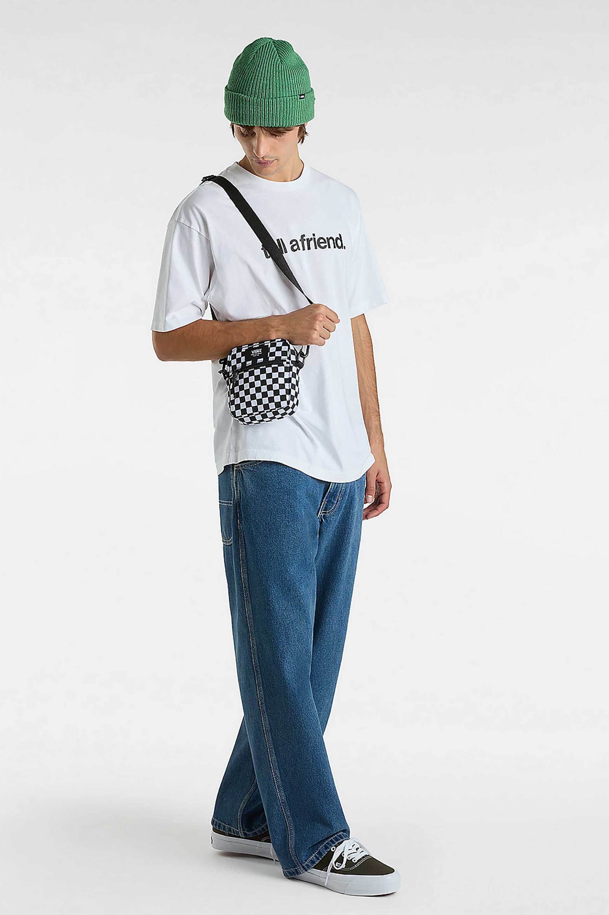 VANS Vans ανδρικό τζιν παντελόνι πεντάτσεπο Loose Fit "Skate Check-5" - VN000KXMAHU1 Denim Blue