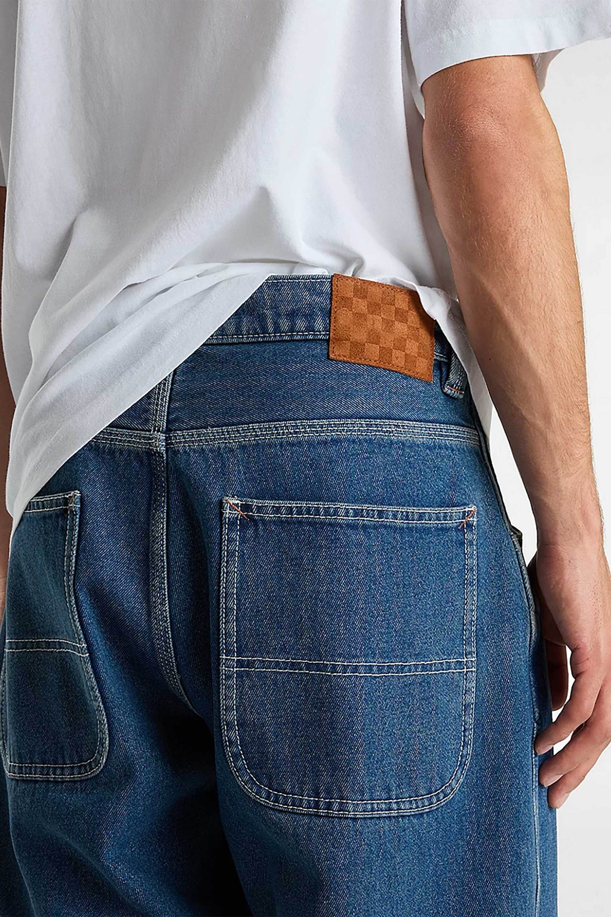 Vans ανδρικό τζιν παντελόνι πεντάτσεπο Loose Fit "Skate Check-5" - VN000KXMAHU1 Denim Blue φωτογραφία