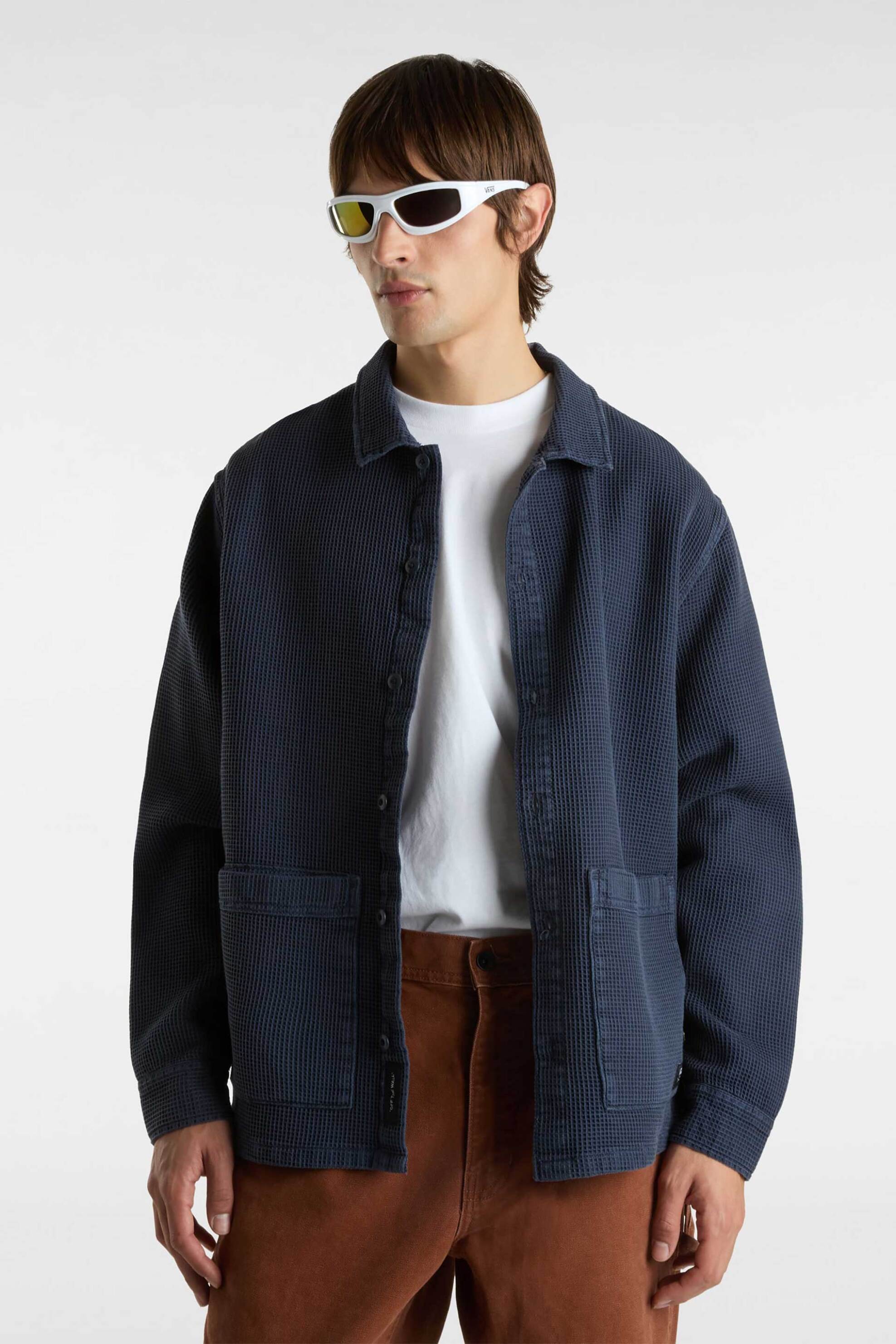 VANS Vans ανδρικό πικέ overshirt "Maywood Dobby" - VN000M0ZJDU1 Μπλε