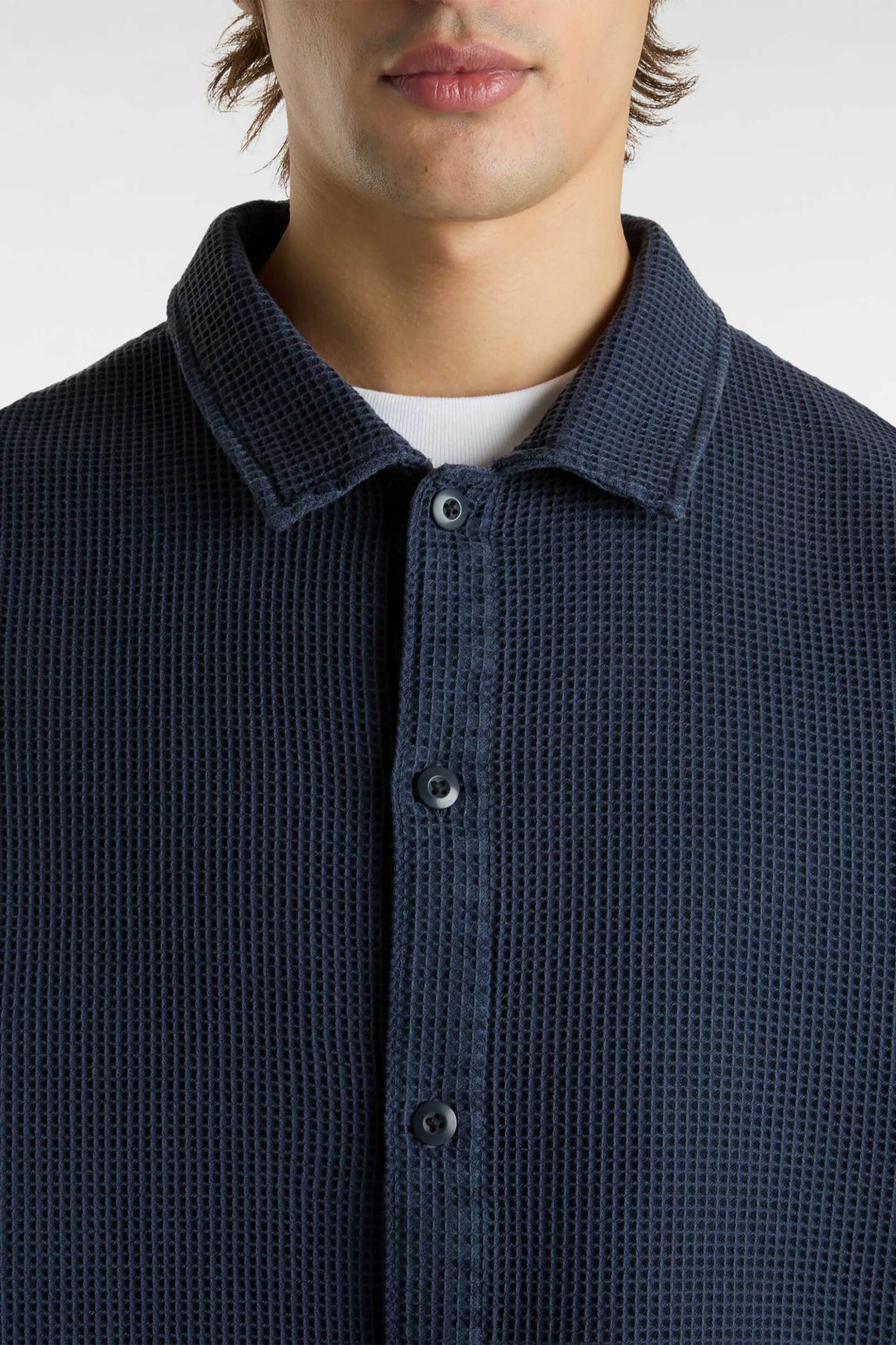 Vans ανδρικό πικέ overshirt "Maywood Dobby" - VN000M0ZJDU1 Μπλε φωτογραφία