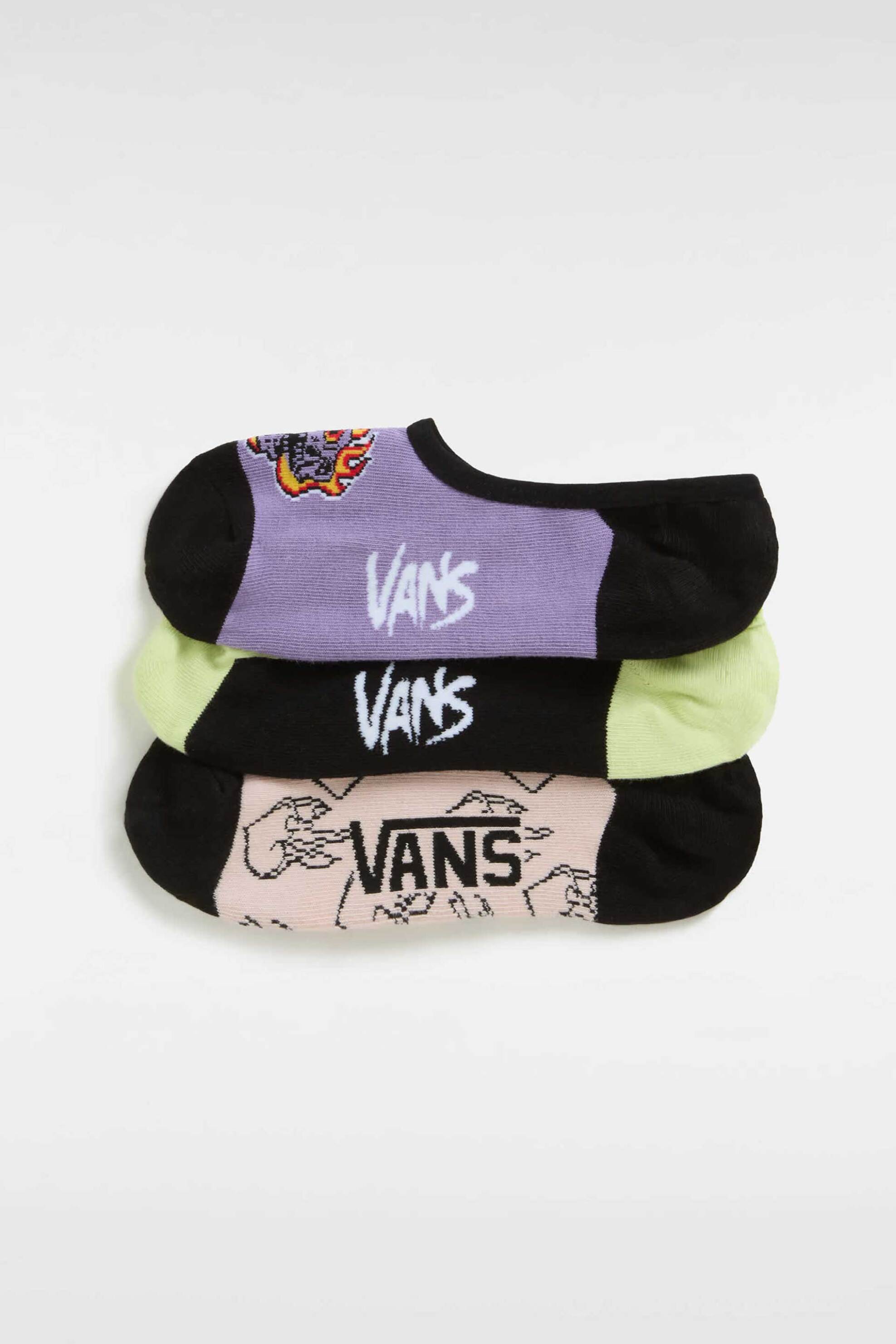 Vans Vans unisex σετ κοντές κάλτσες με λογότυπο (3 τεμάχια) - VN000ND2CLH1 Μοβ 2025