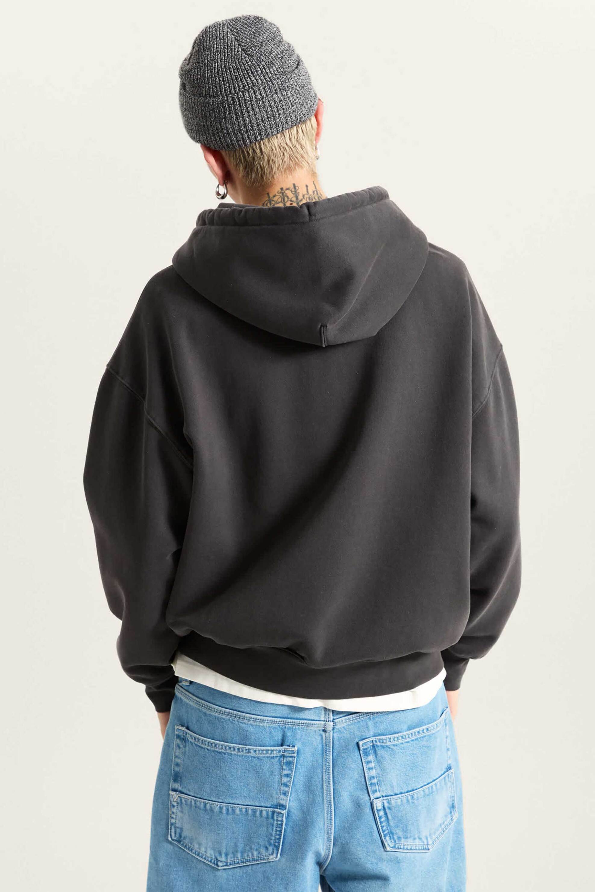 Vans ανδρική ζακέτα φούτερ με κουκούλα και vintage overdye wash "Premium" - VN000P98EMV1 Μαύρο φωτογραφία