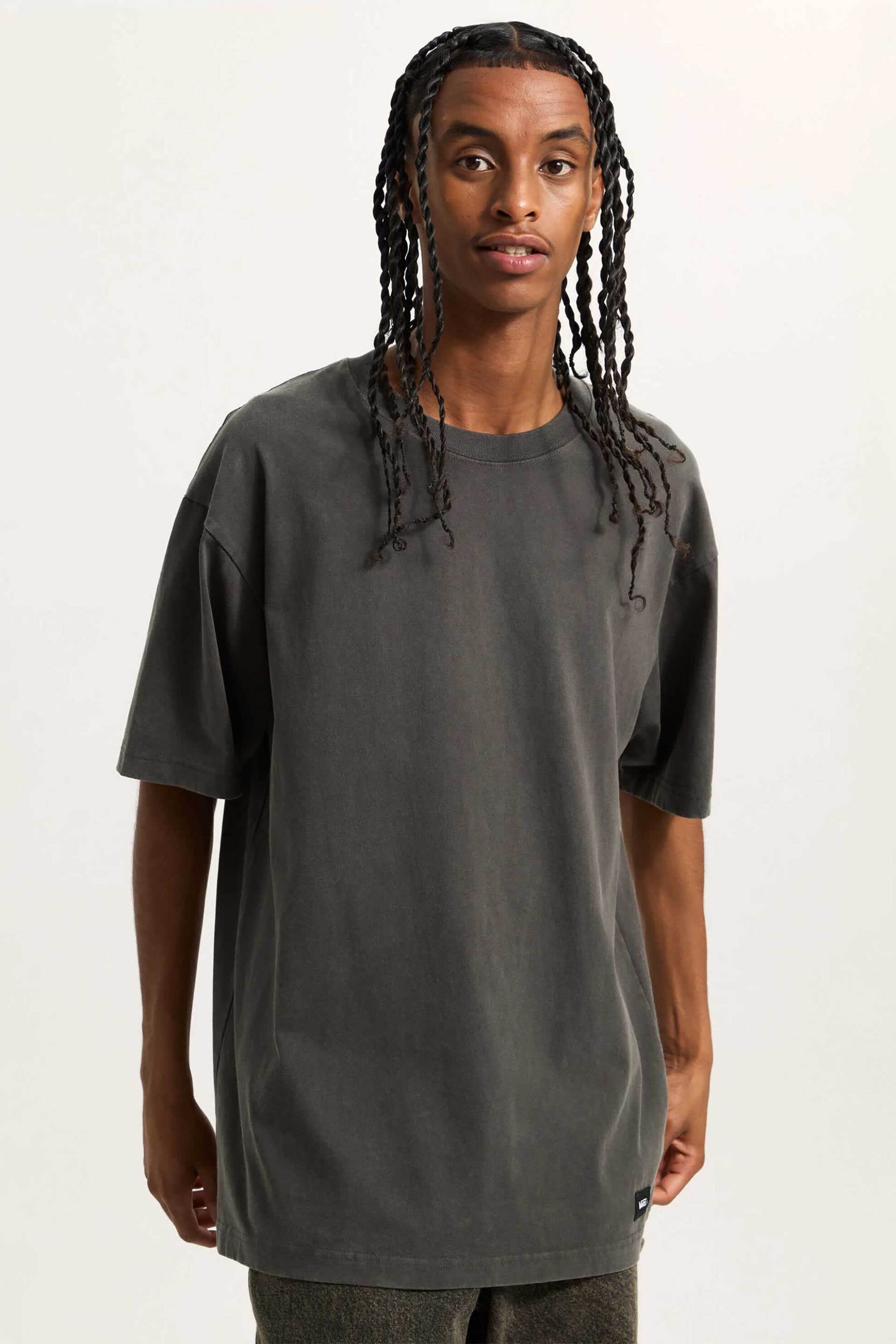 VANS Vans ανδρικό T-shirt με vintage overdye wash Loose Fit "Premium" - VN000PFJEMV1 Μαύρο