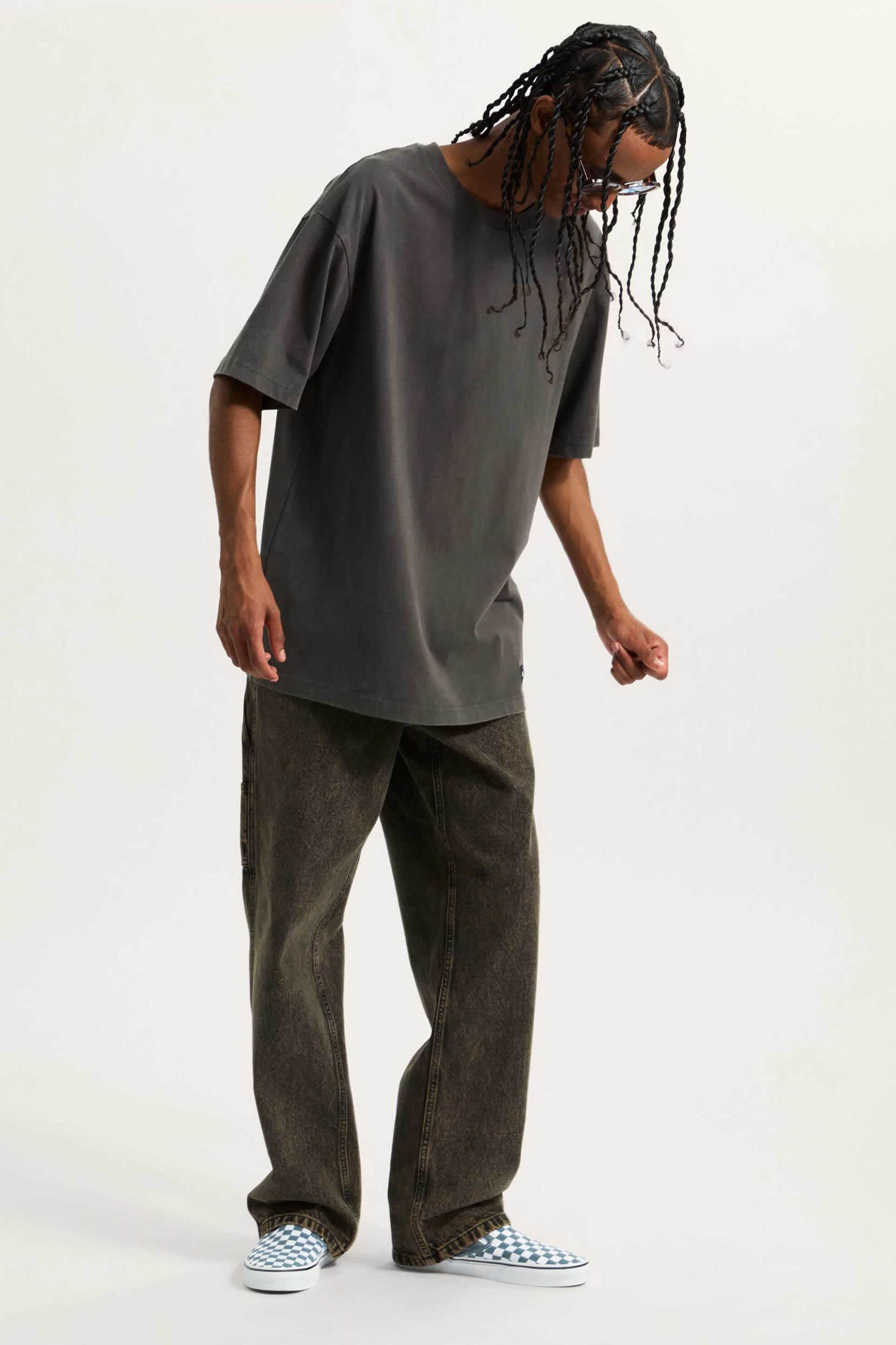 Vans ανδρικό T-shirt με vintage overdye wash Loose Fit "Premium" - VN000PFJEMV1 Μαύρο φωτογραφία