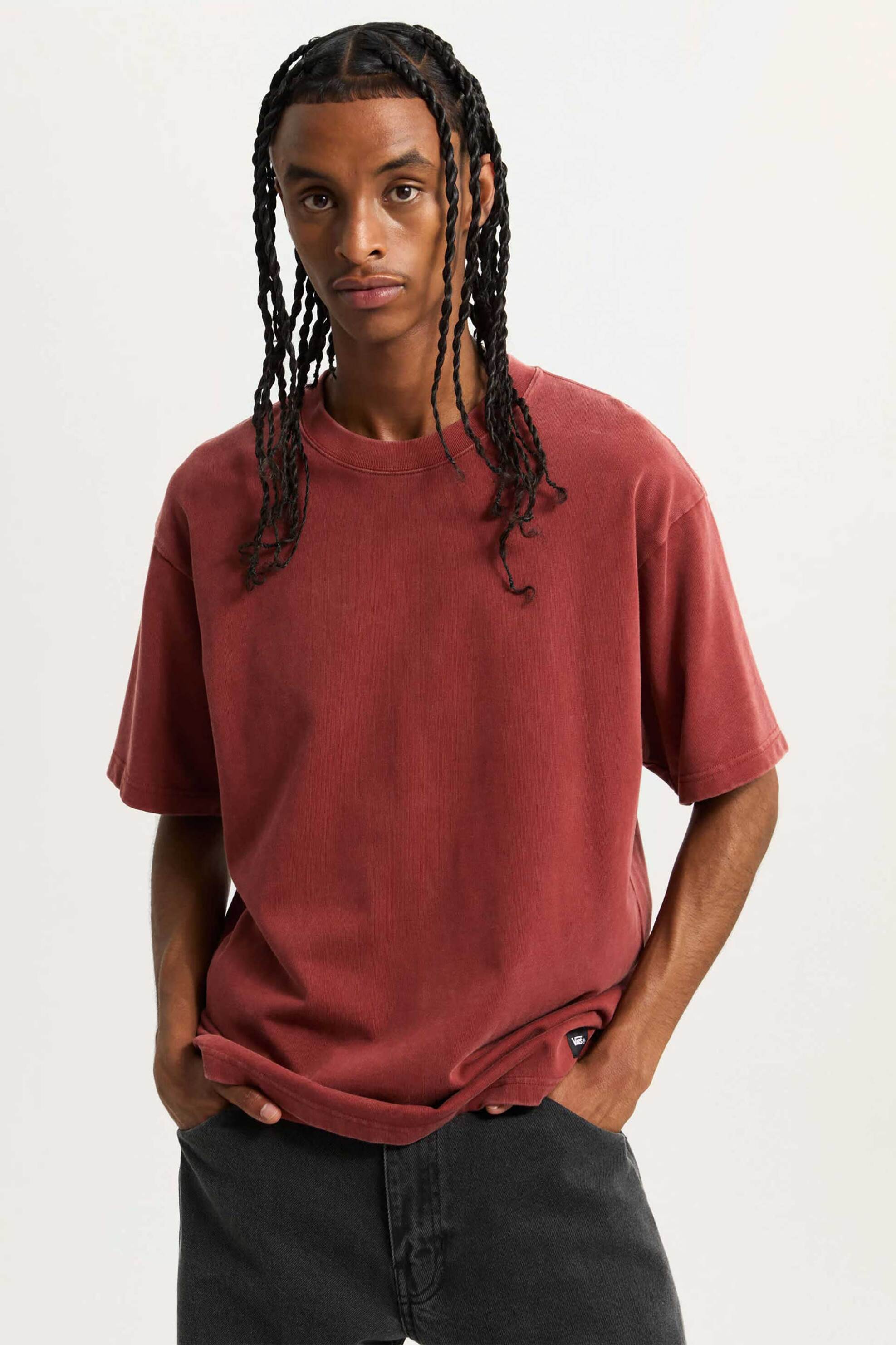 Vans ανδρικό T-shirt με vintage overdye wash Loose Fit 
