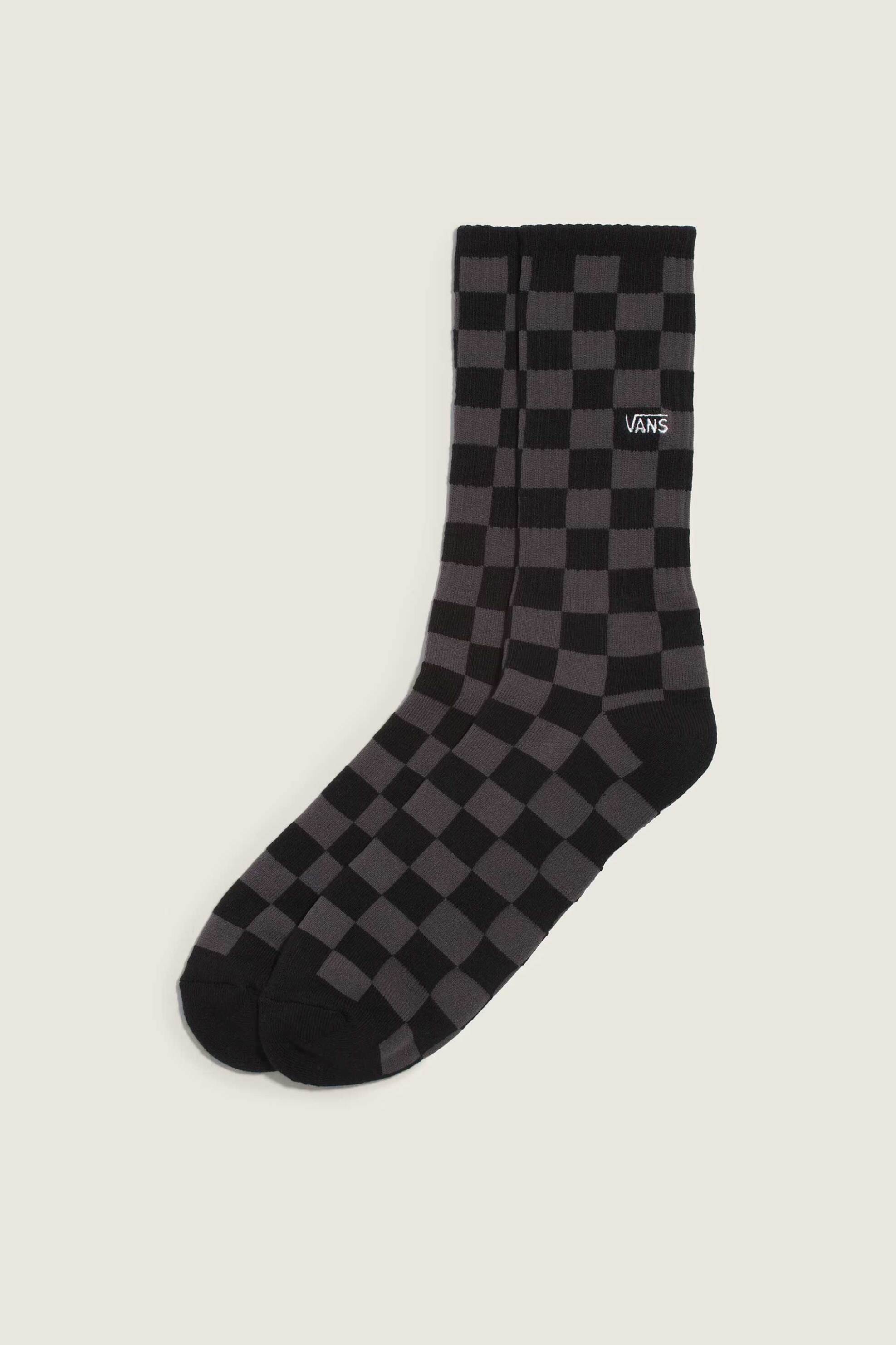 Vans unisex σετ μακριές κάλτσες με λογότυπο Checkerboard (3 τεμάχια) - VN000QBDBA51 Ανθρακί