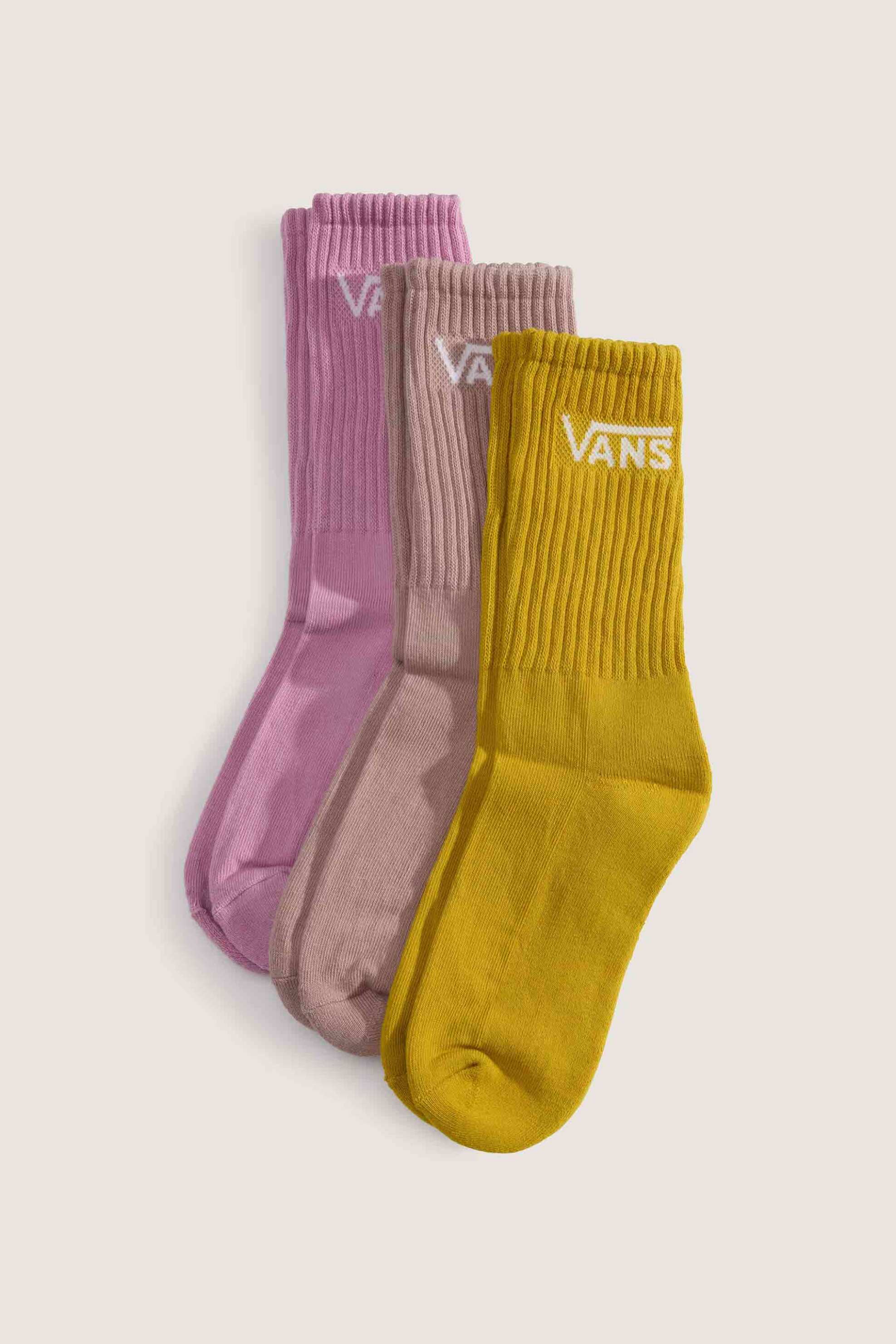 VANS Vans unisex σετ μακριές κάλτσες με λογότυπο (3 τεμάχια) - VN000QBVEN71 Λιλά
