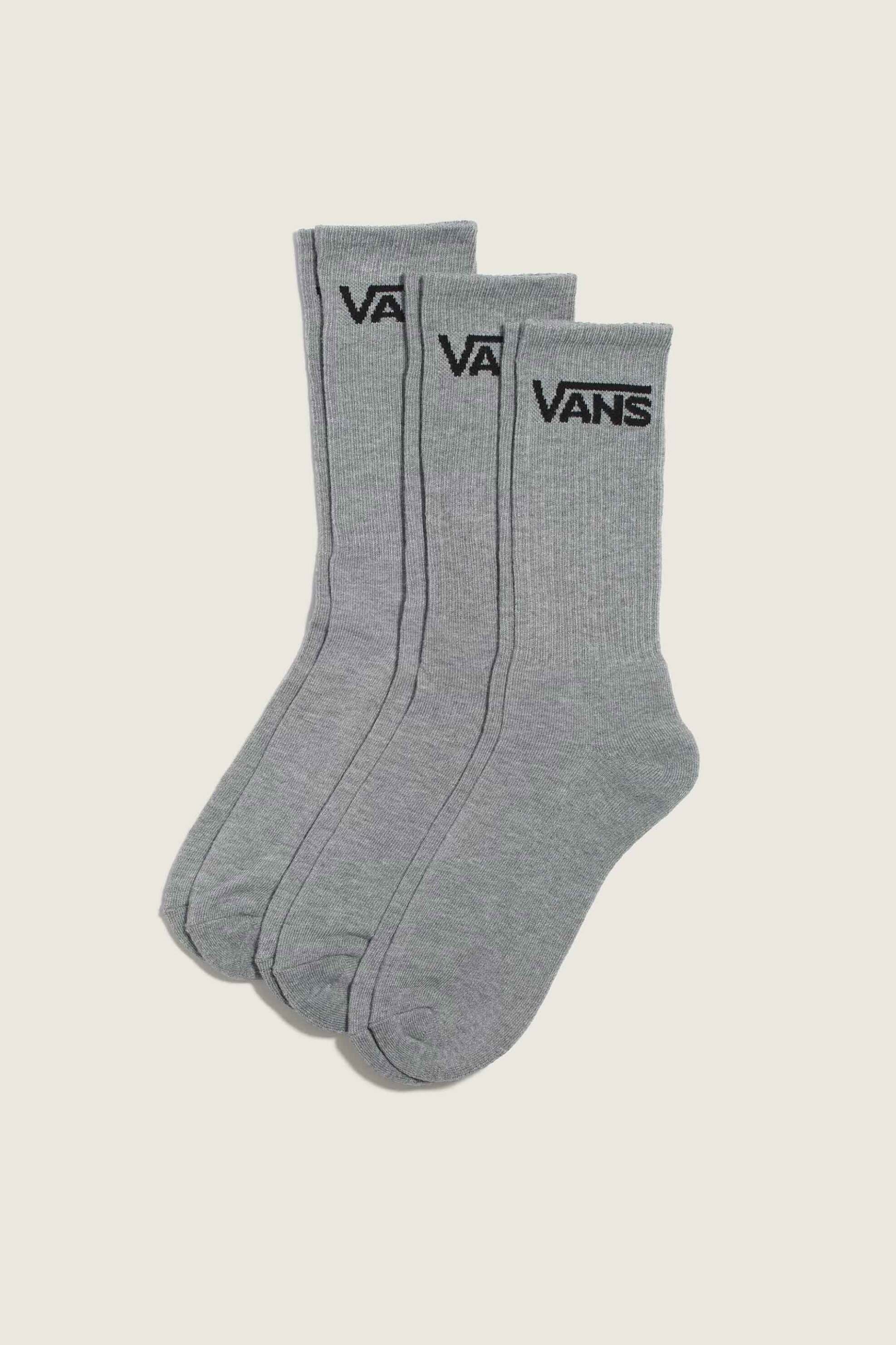 VANS Vans unisex σετ μακριές κάλτσες με λογότυπο (3 τεμάχια) - VN000QBVHTG1 Γκρι