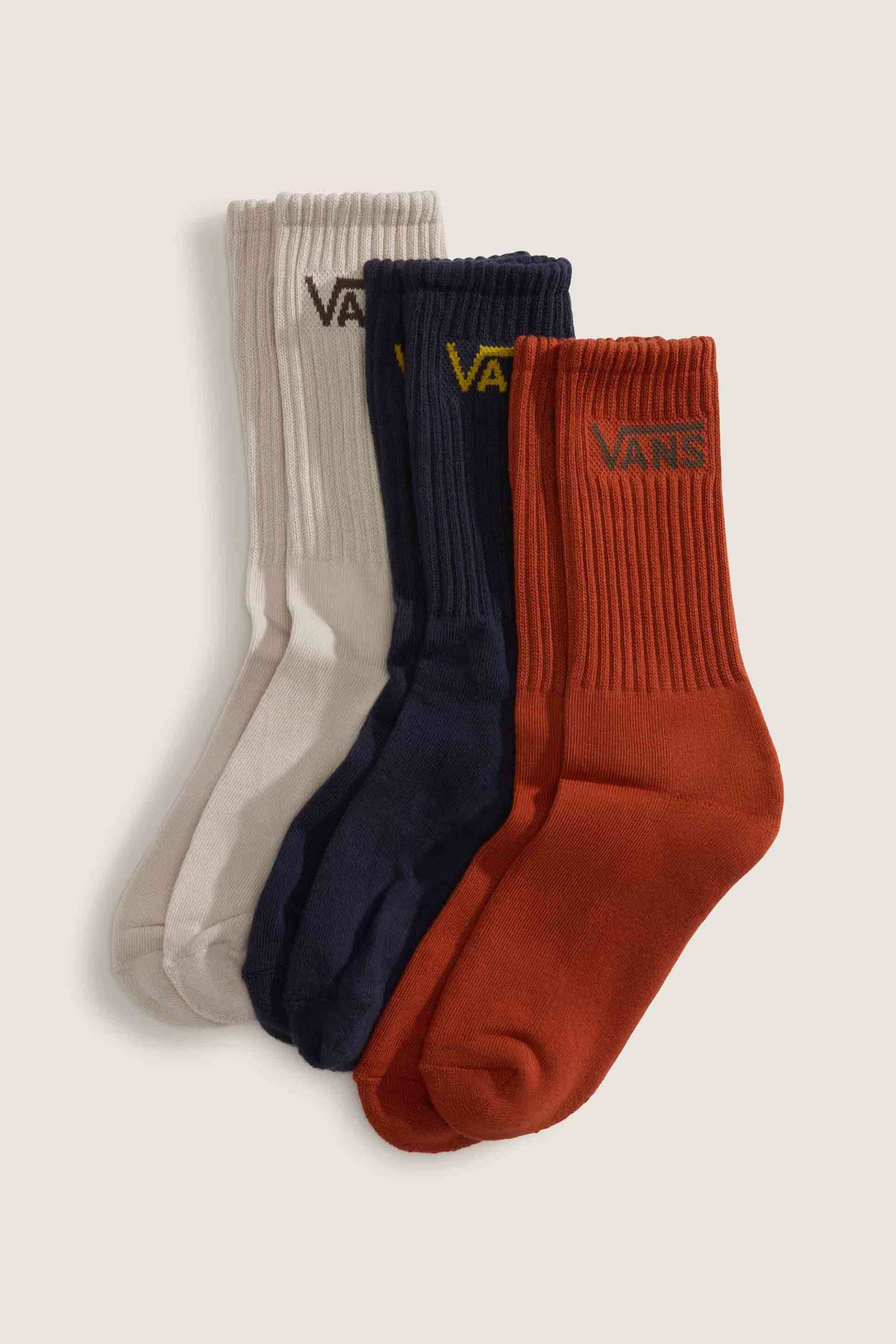 VANS Vans unisex σετ μακριές κάλτσες με λογότυπο Classic Crew (3 τεμάχια) - VN000QBVJDU1 Μπλε