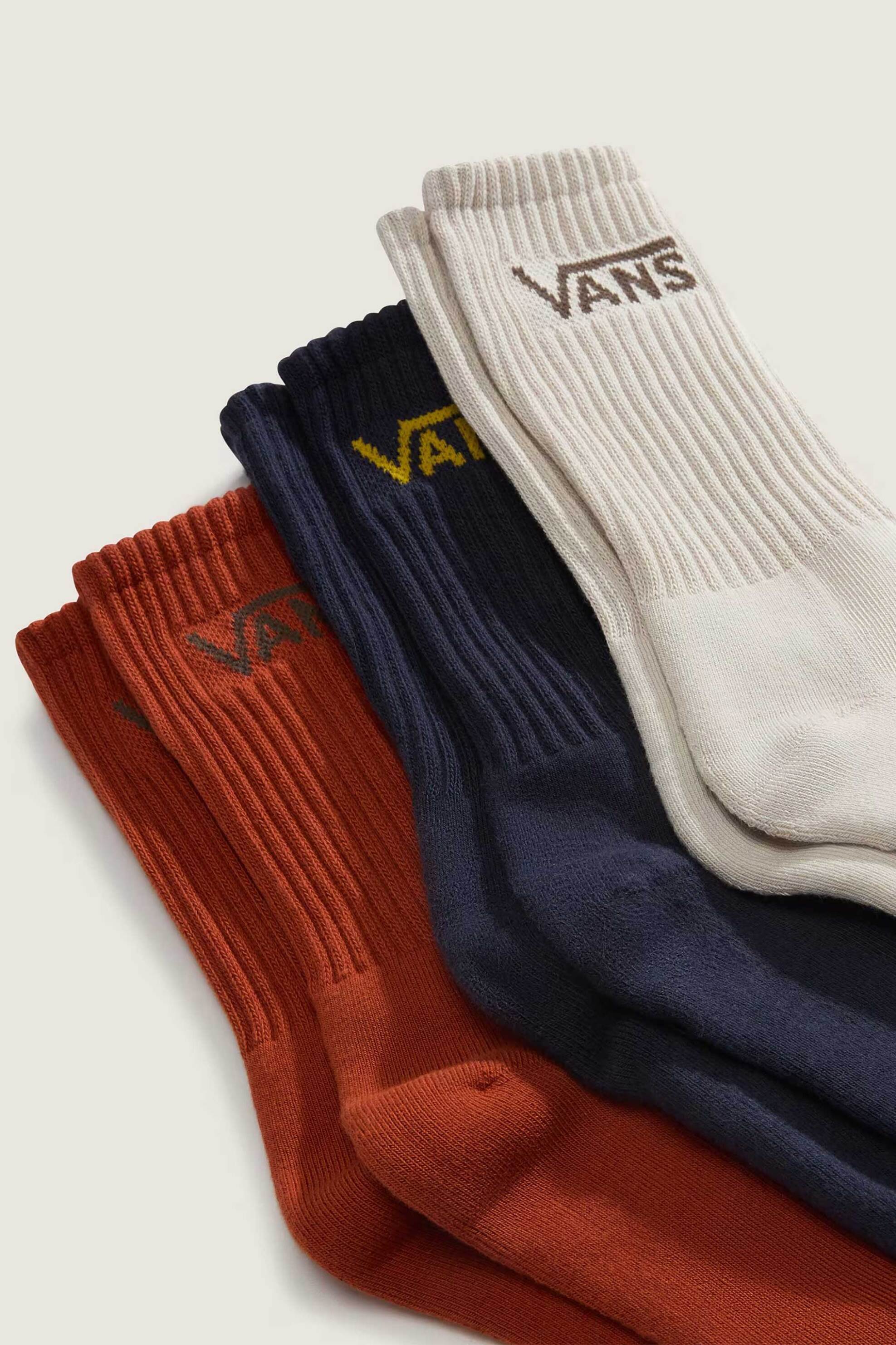 Vans unisex σετ μακριές κάλτσες με λογότυπο Classic Crew (3 τεμάχια) - VN000QBVJDU1 Μπλε φωτογραφία
