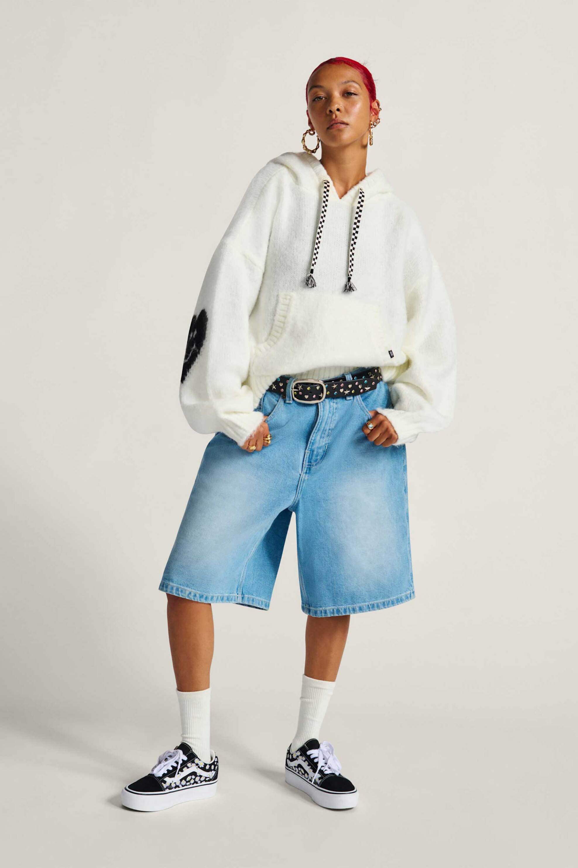 Vans γυναικεία πλεκτή μπλούζα με κουκούλα "Kawaii"