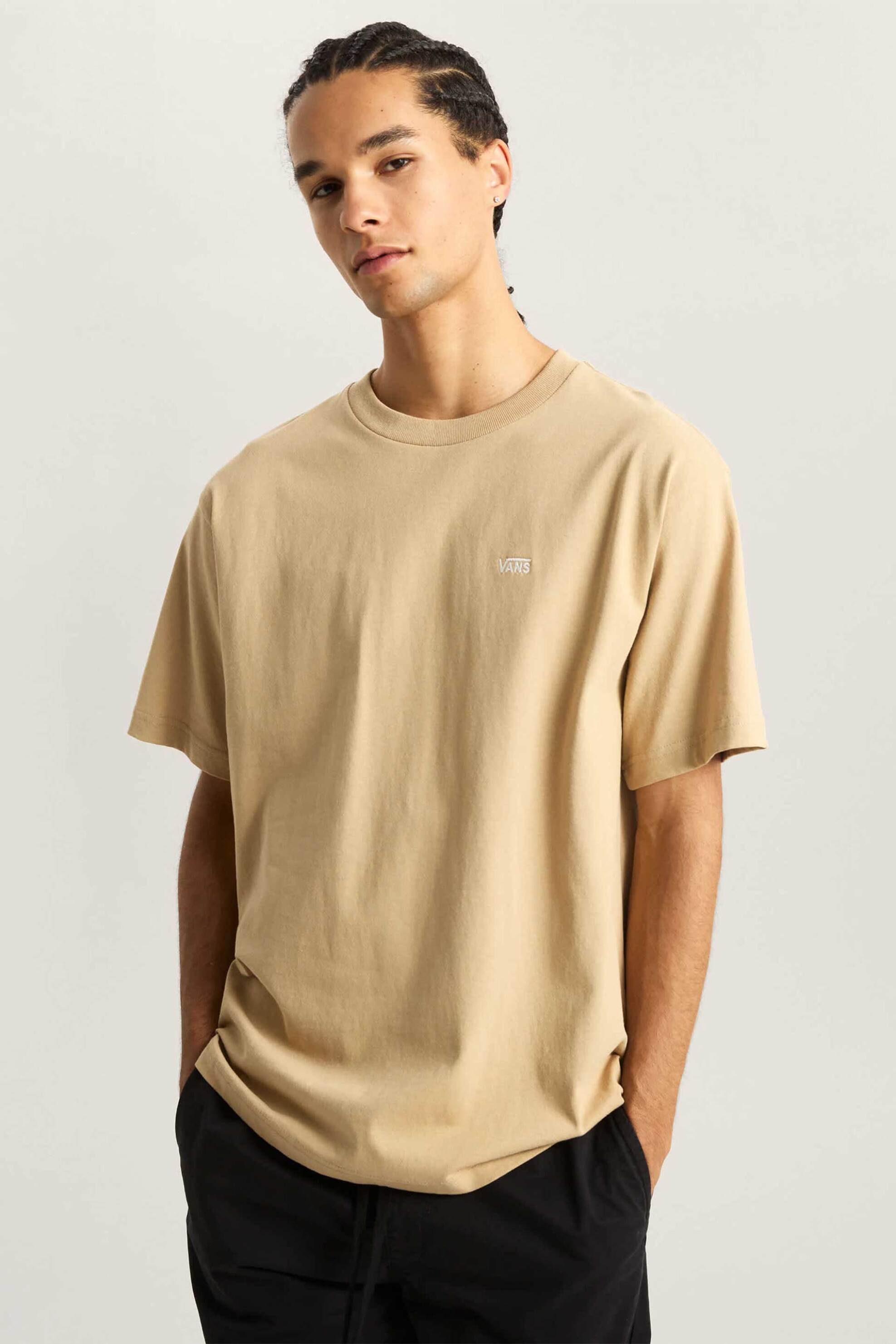 Vans ανδρικό T-shirt Loose Fit " Left Chest Logo II" - VN000P1P4MG1 Μπεζ φωτογραφία