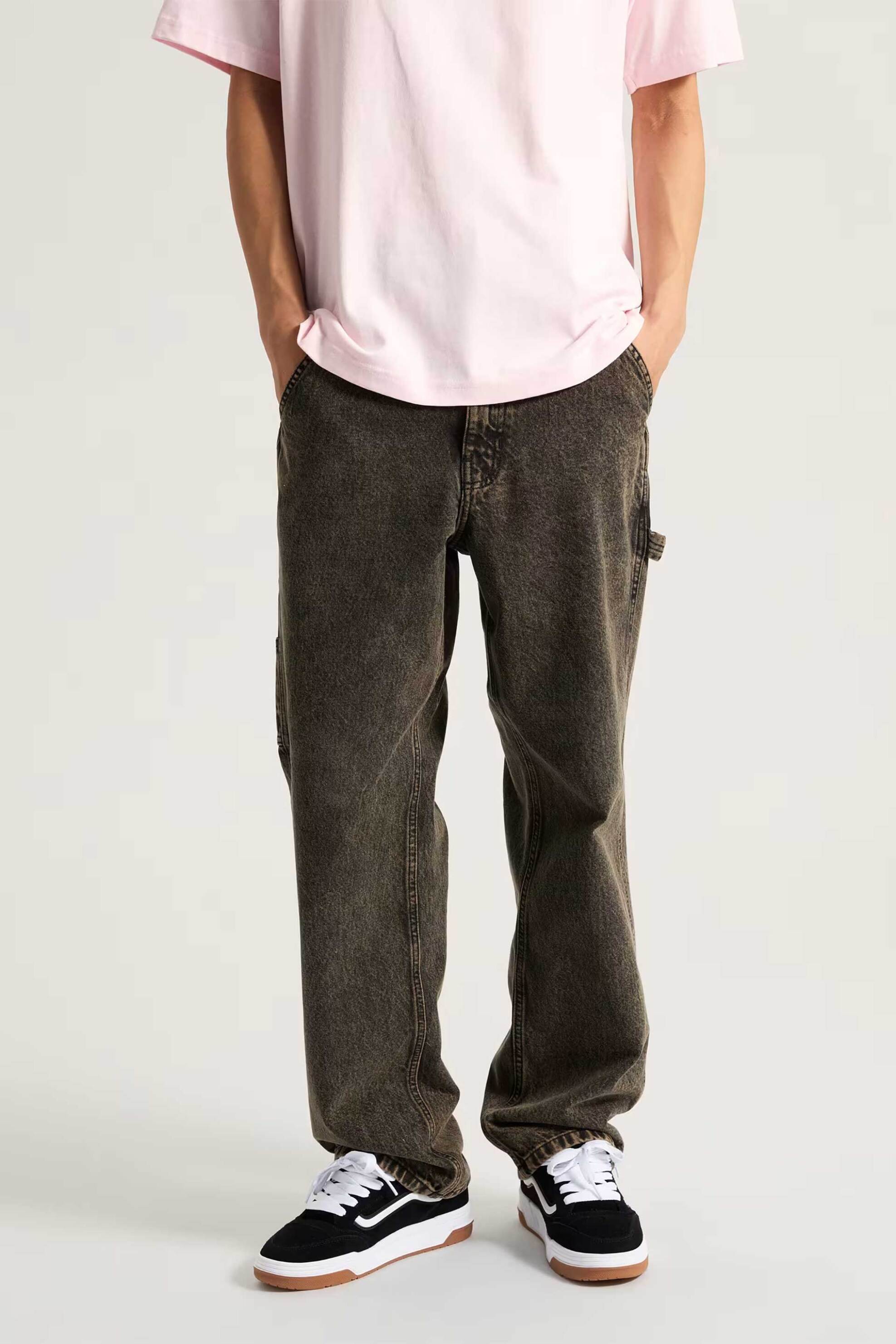 Vans ανδρικό τζιν παντελόνι πεντάτσεπο Loose Fit "Drill Chore Carpenter" - VN000PHDEMF1 Καφέ φωτογραφία