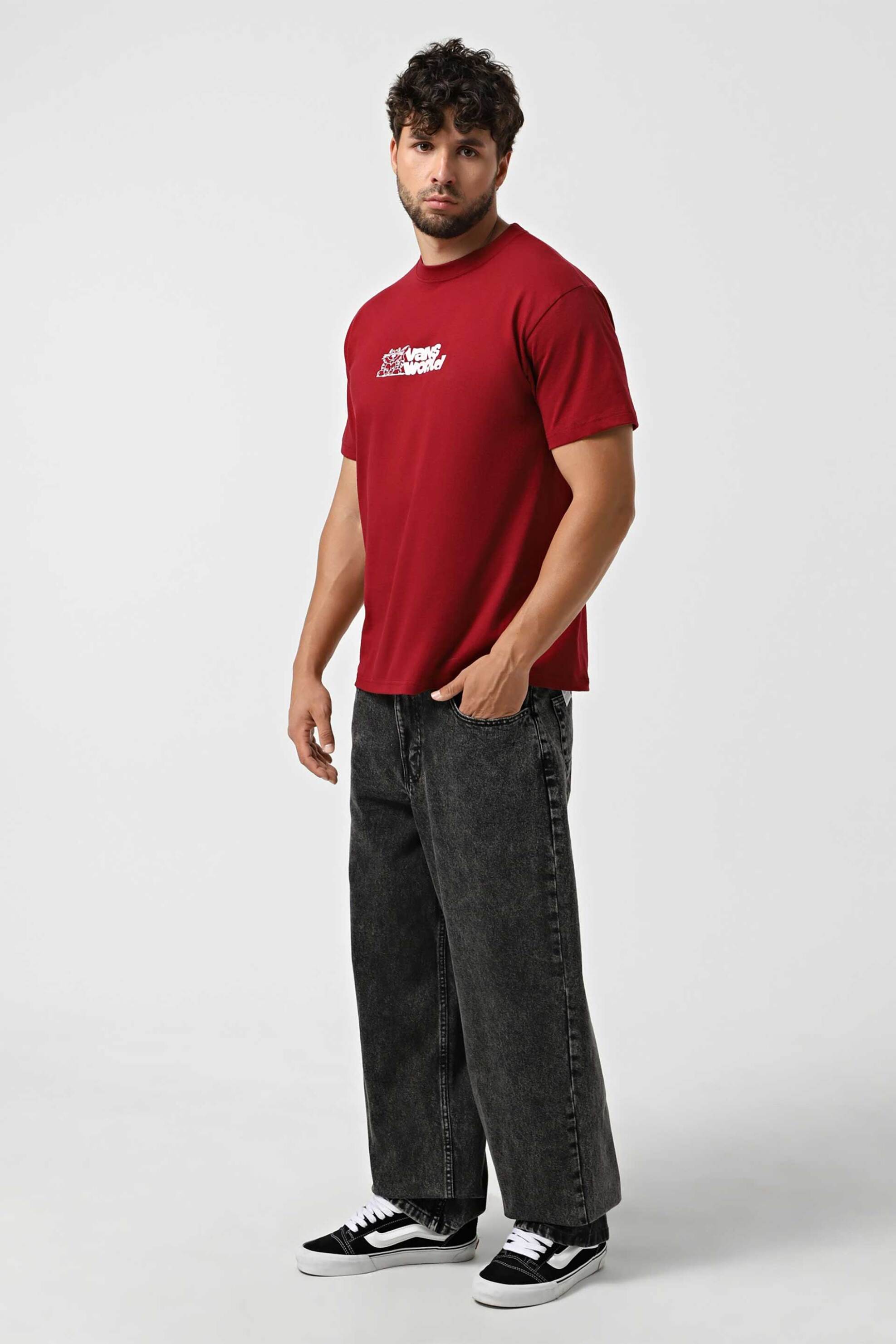 VANS Vans ανδρικό τζιν παντελόνι πεντάτσεπο Baggy Fit "Baggy Check-5" - VN000PQHE901 Ανθρακί