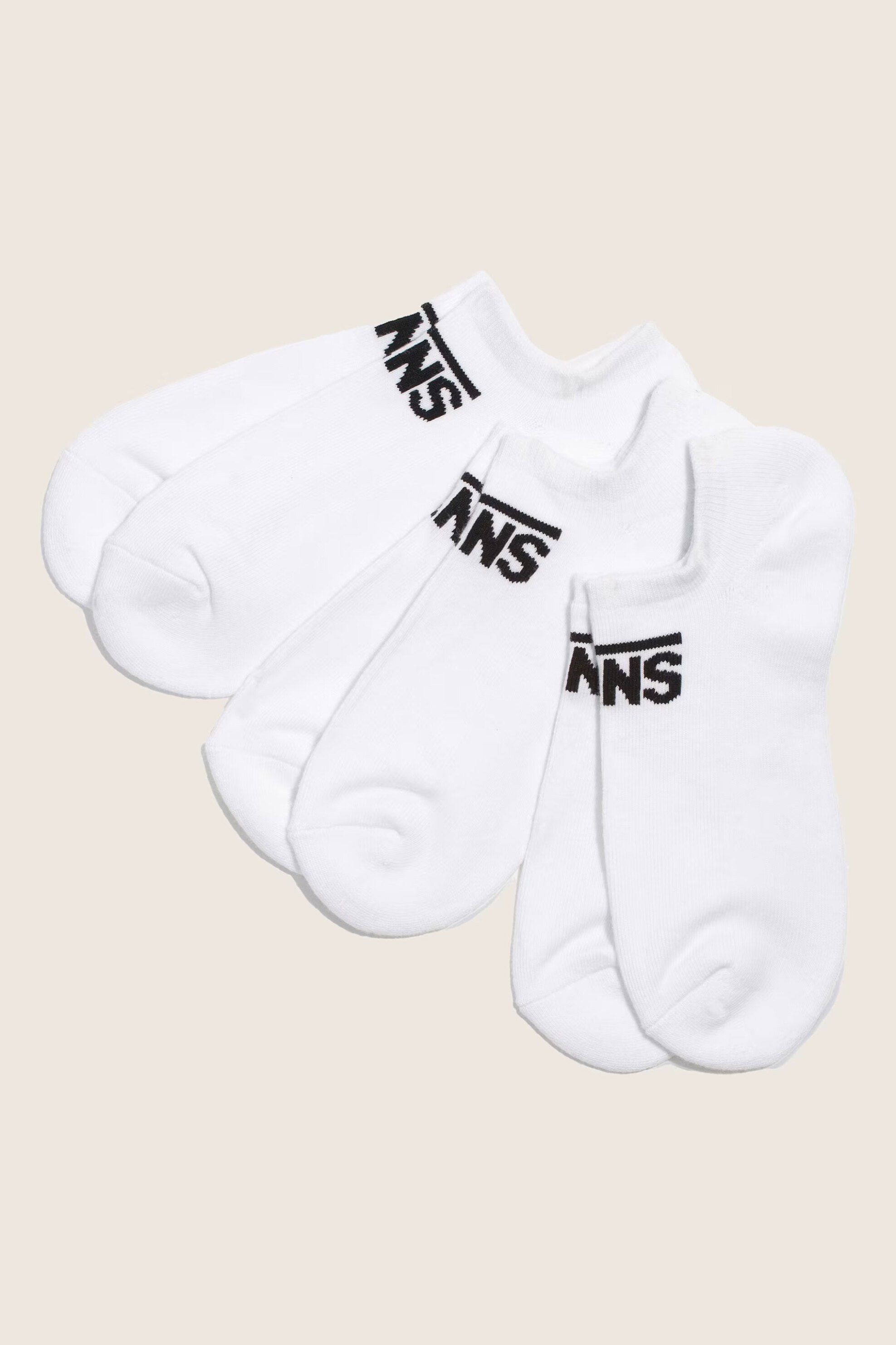 Vans unisex σετ κοντές κάλτσες με λογότυπο Classic Kick (3 τεμάχια) - VN000QBYWHT1 Λευκό