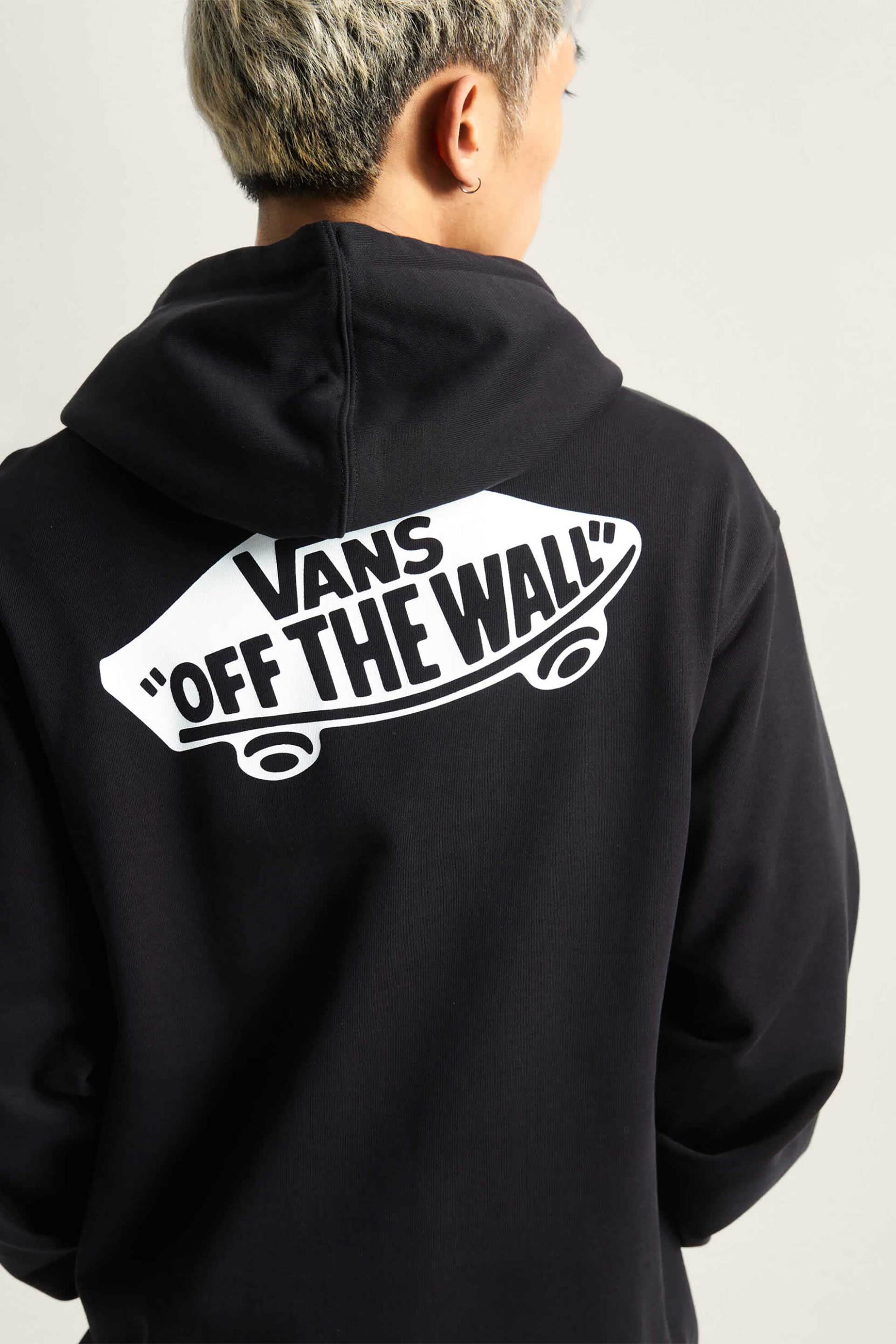 Vans ανδρική μπλούζα φούτερ με κουκούλα και skateboard graphics Loose Fit "Style 76" - VN000P51Y281 Μαύρο φωτογραφία