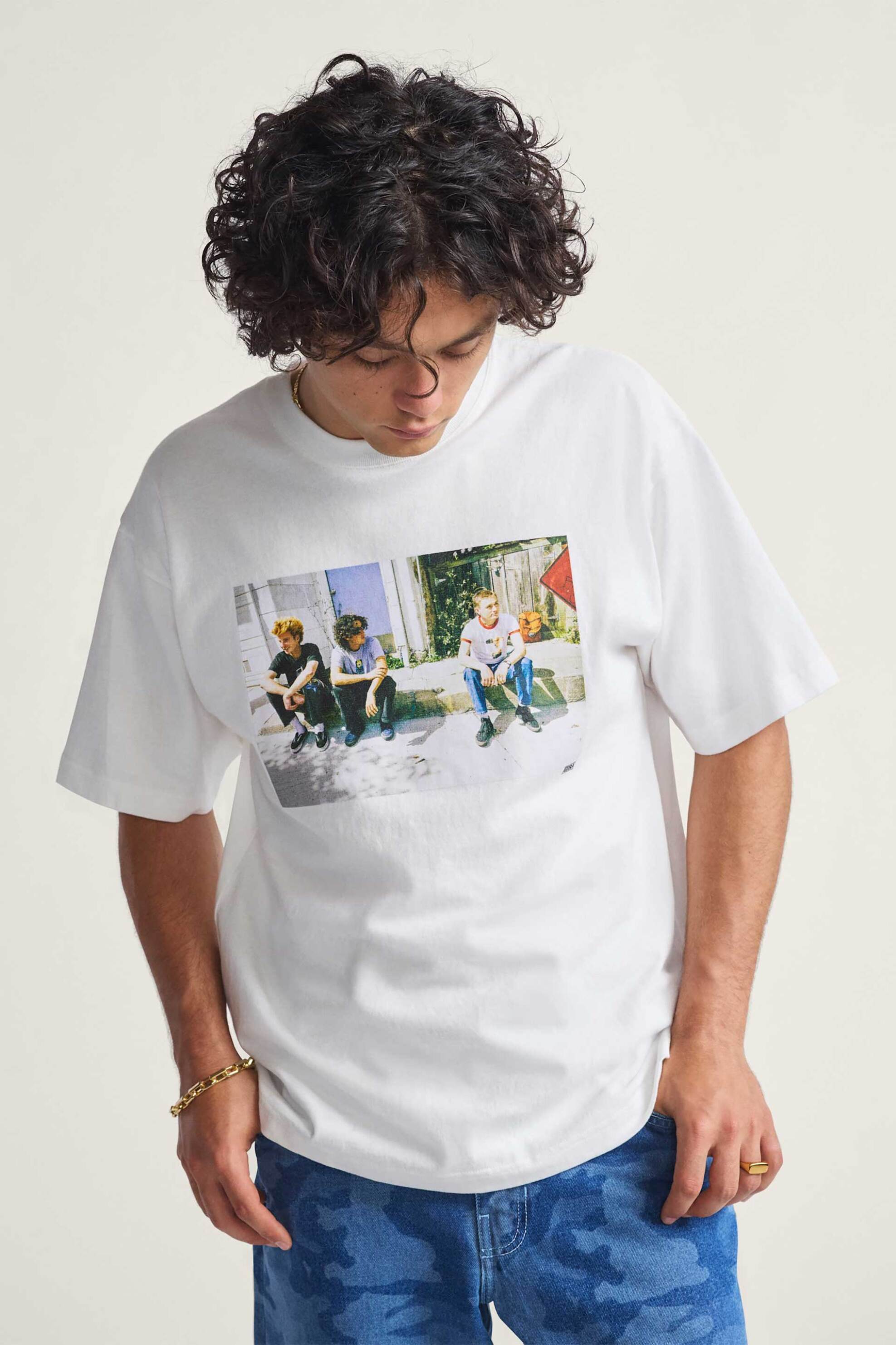 Vans ανδρικό T-shirt Loose Fit "Skate Curb by Atiba Jefferson" - VN000QJPWHT1 Λευκό