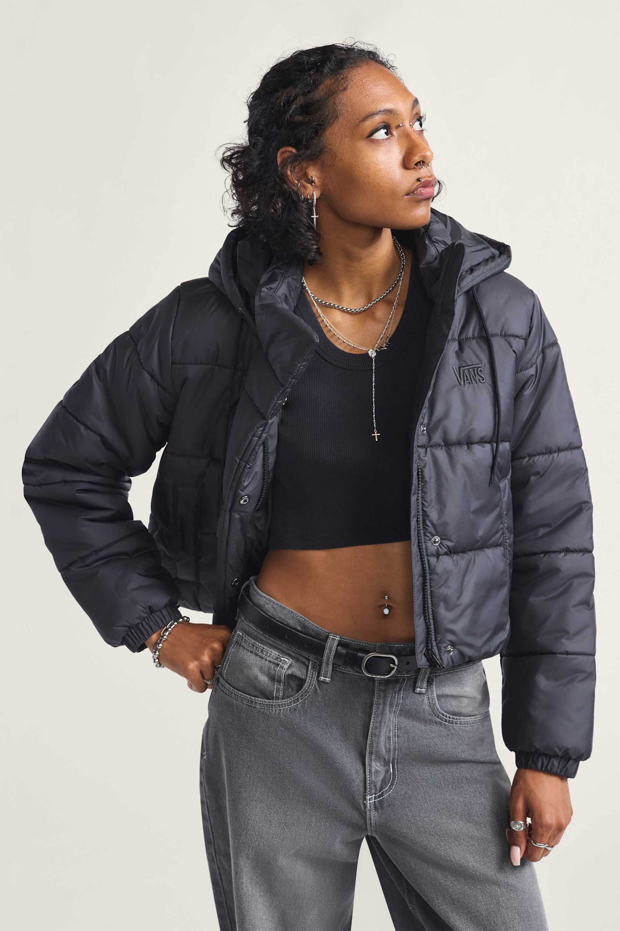 Vans γυναικείο μπουφάν με καπιτονέ σχέδιο "Hillgate Cropped"