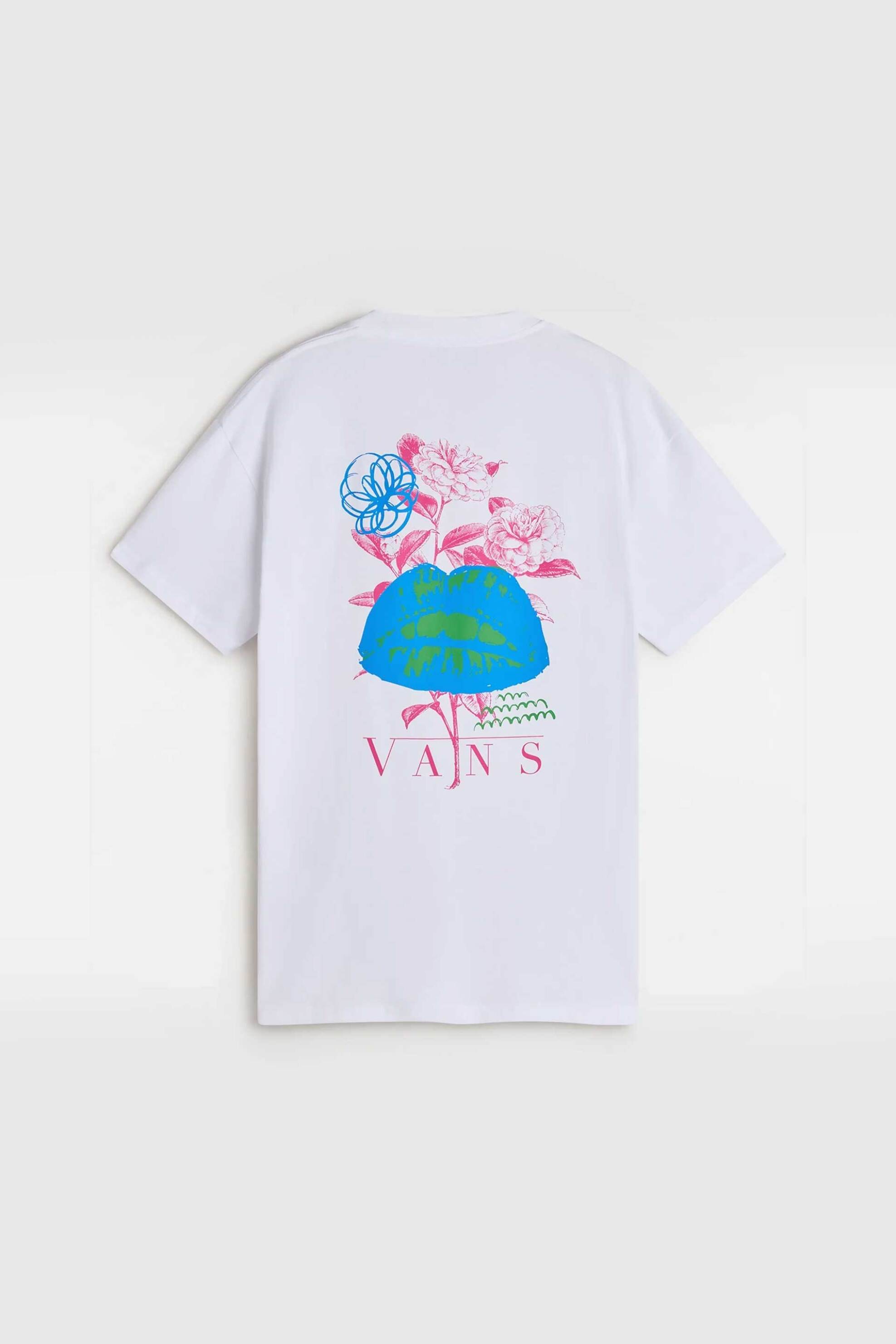 Vans Γυναικείο T-Shirt Relaxed Fit Talk - Vn000Rddwht1 Λευκό