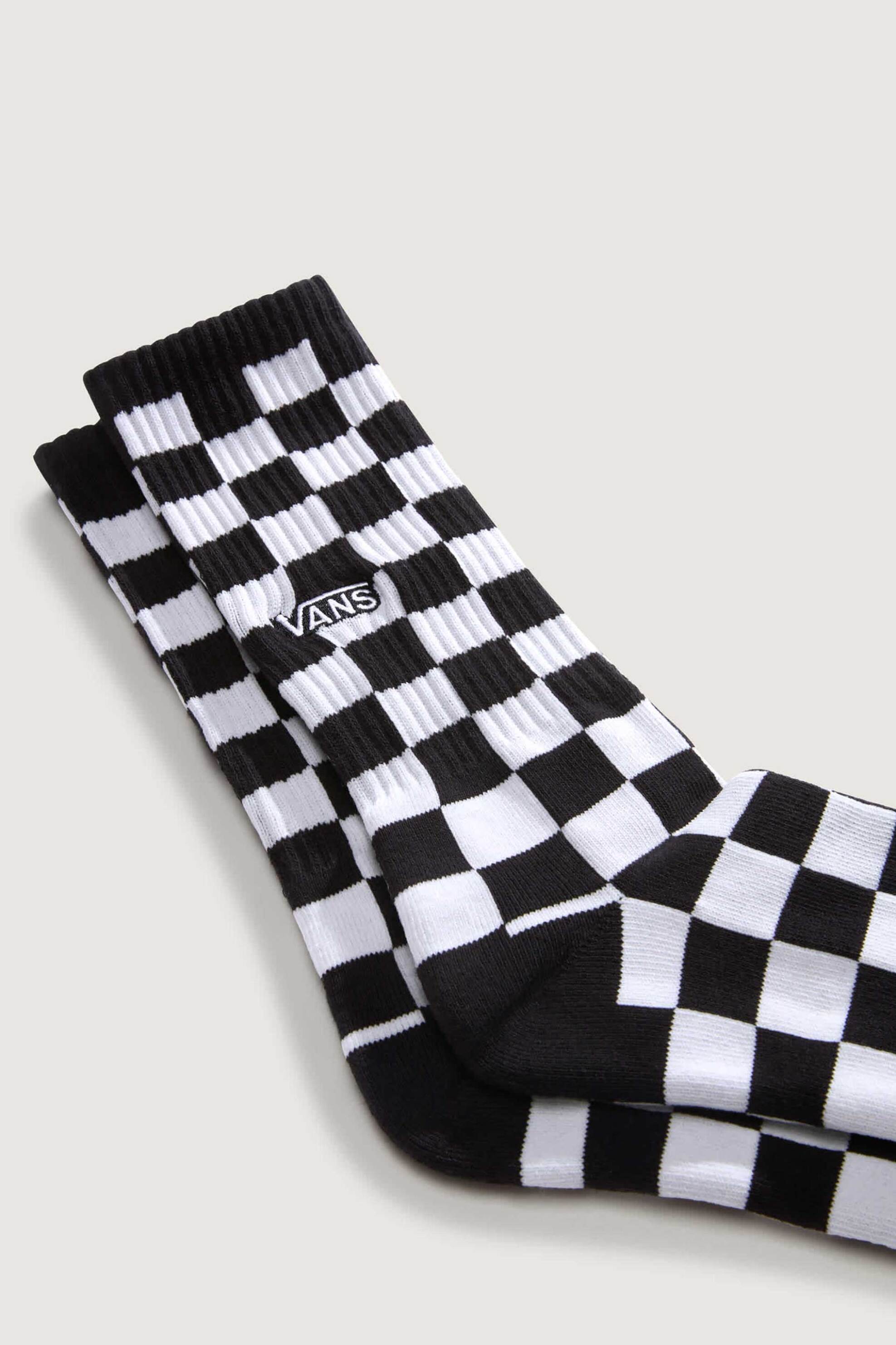 Vans Unisex Μακριές Κάλτσες με Λογότυπο Checkerboard - Vn000Qbdy281 Ασπρόμαυρο