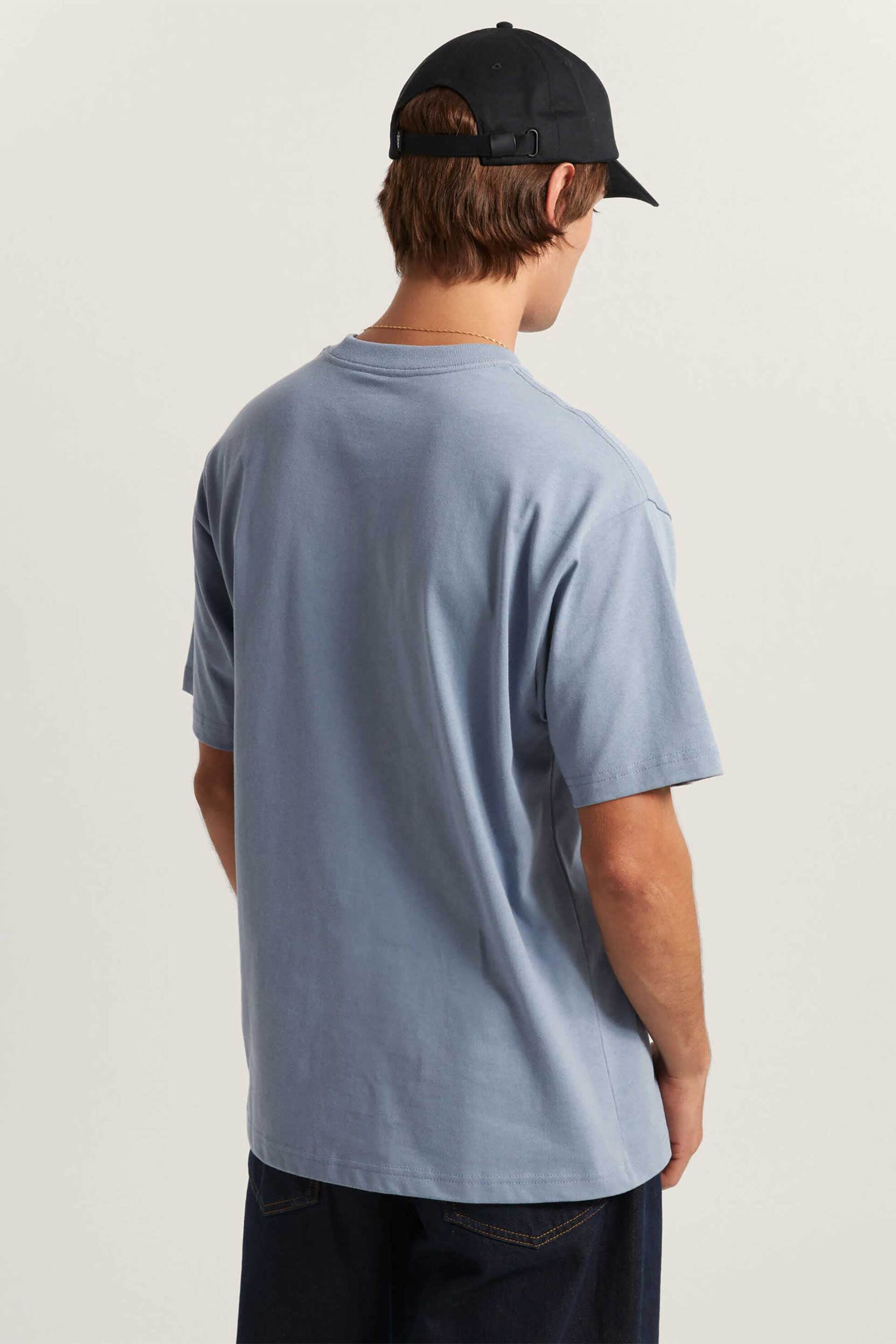 Vans Ανδρικό T-Shirt Loose Fit Left Chest Ii Logo - Vn000P1Pfoi1 Γκρι Γαλάζιο