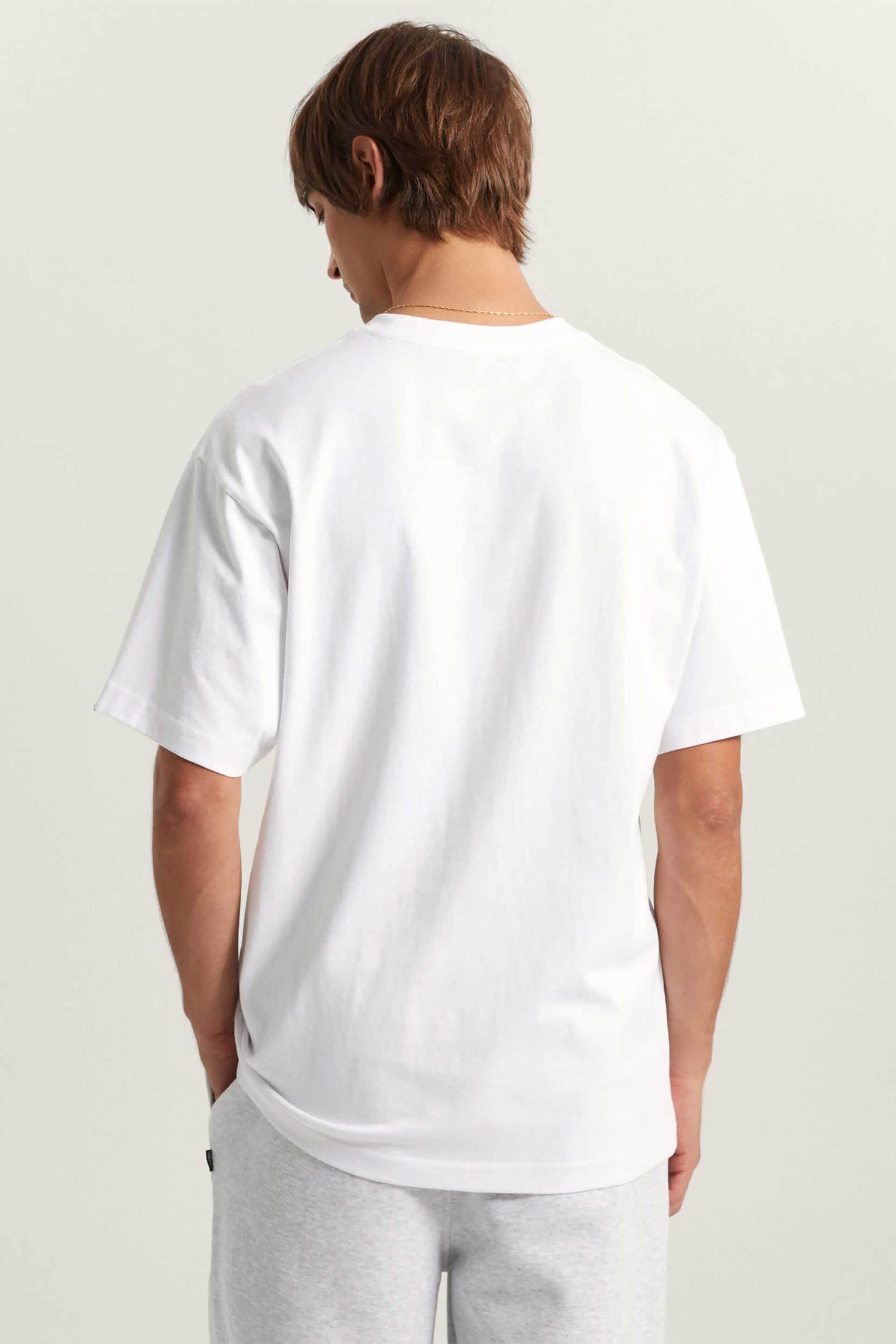 Vans Ανδρικό T-Shirt Loose Fit Left Chest Ii Logo - Vn000P1Pwht1 Λευκό