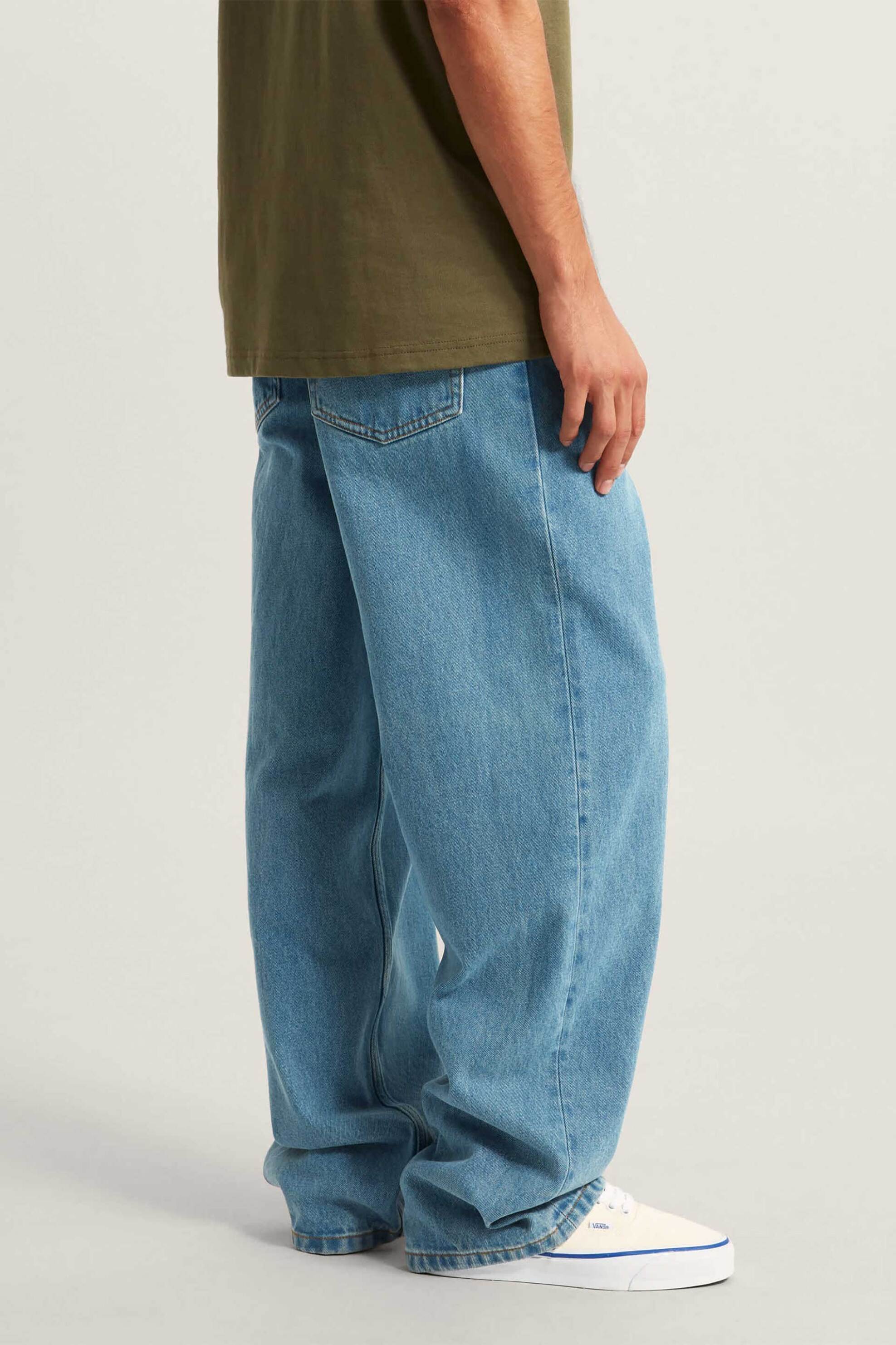 Vans Ανδρικό Τζιν Παντελόνι Πεντάτσεπο Loose Fit Check - Vn000Ph6Cdx1 Denim Blue