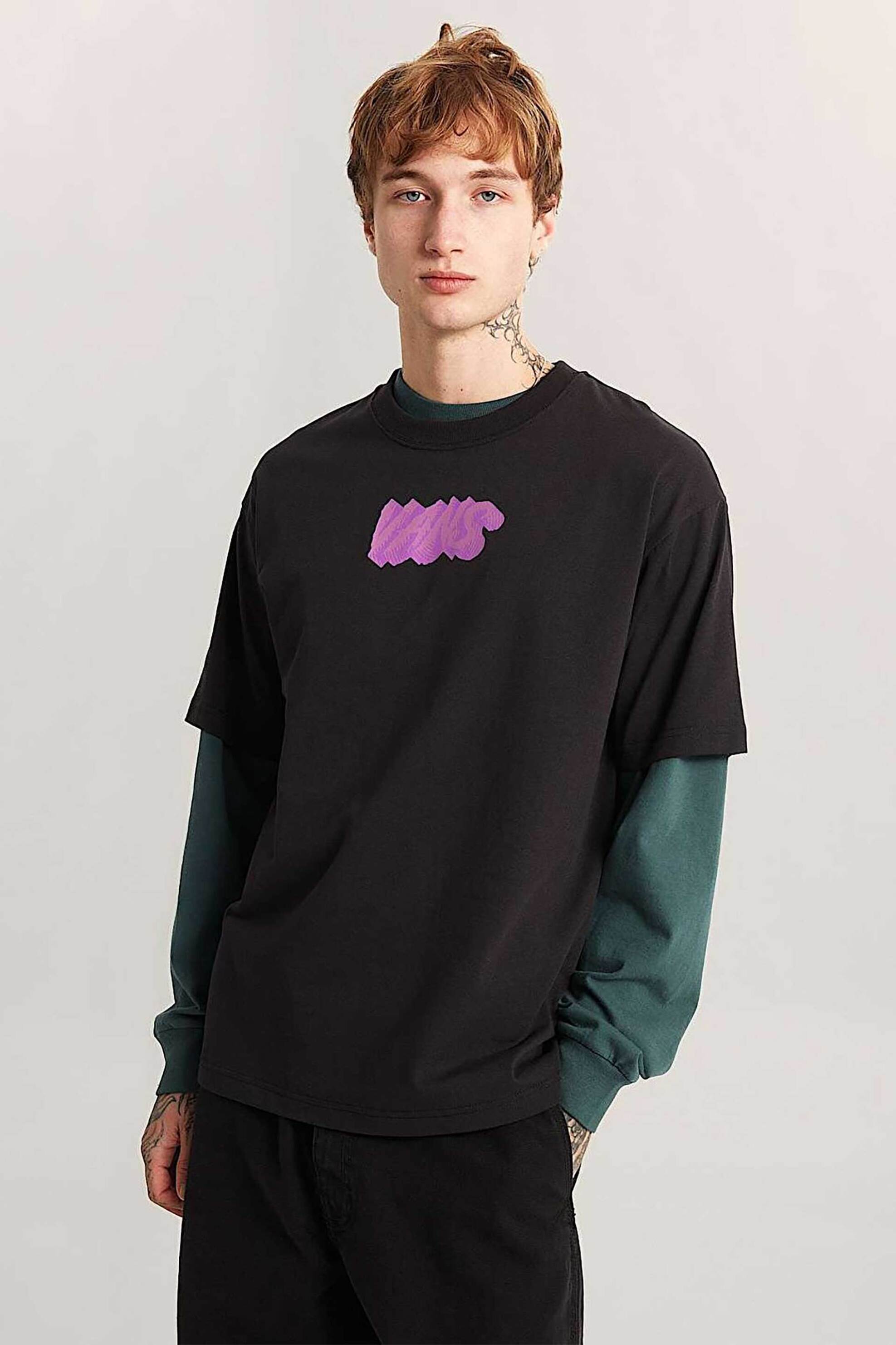 Vans ανδρικό T-shirt Loose Fit "Stone Swirl" - VN000VY1BLK1 Μαύρο