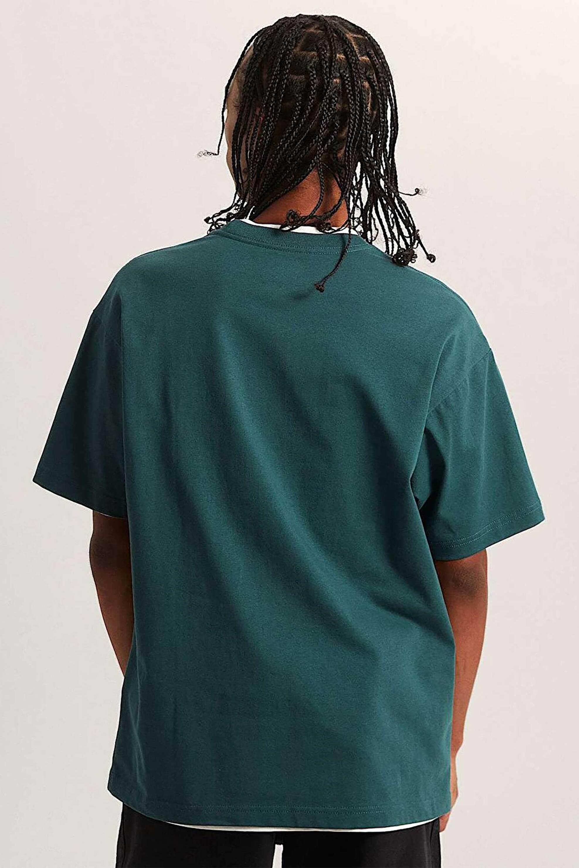 Vans Ανδρικό T-Shirt Loose Fit Stone Swirl - Vn000Vy1Frj1 Πράσινο Σκούρο