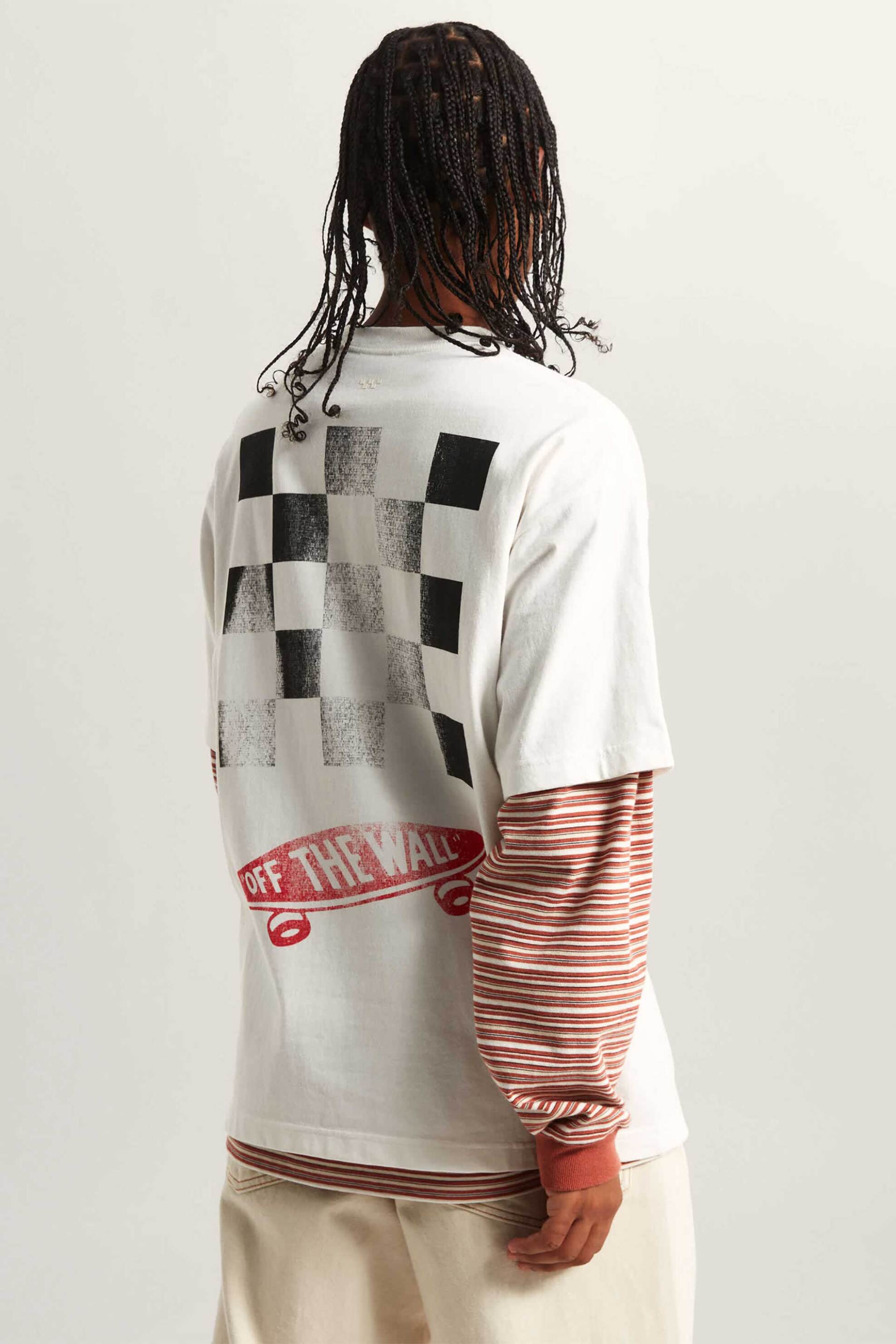 Vans Ανδρικό T-Shirt Loose Fit Full Deck - Vn000T6Vc9F1 Λευκό